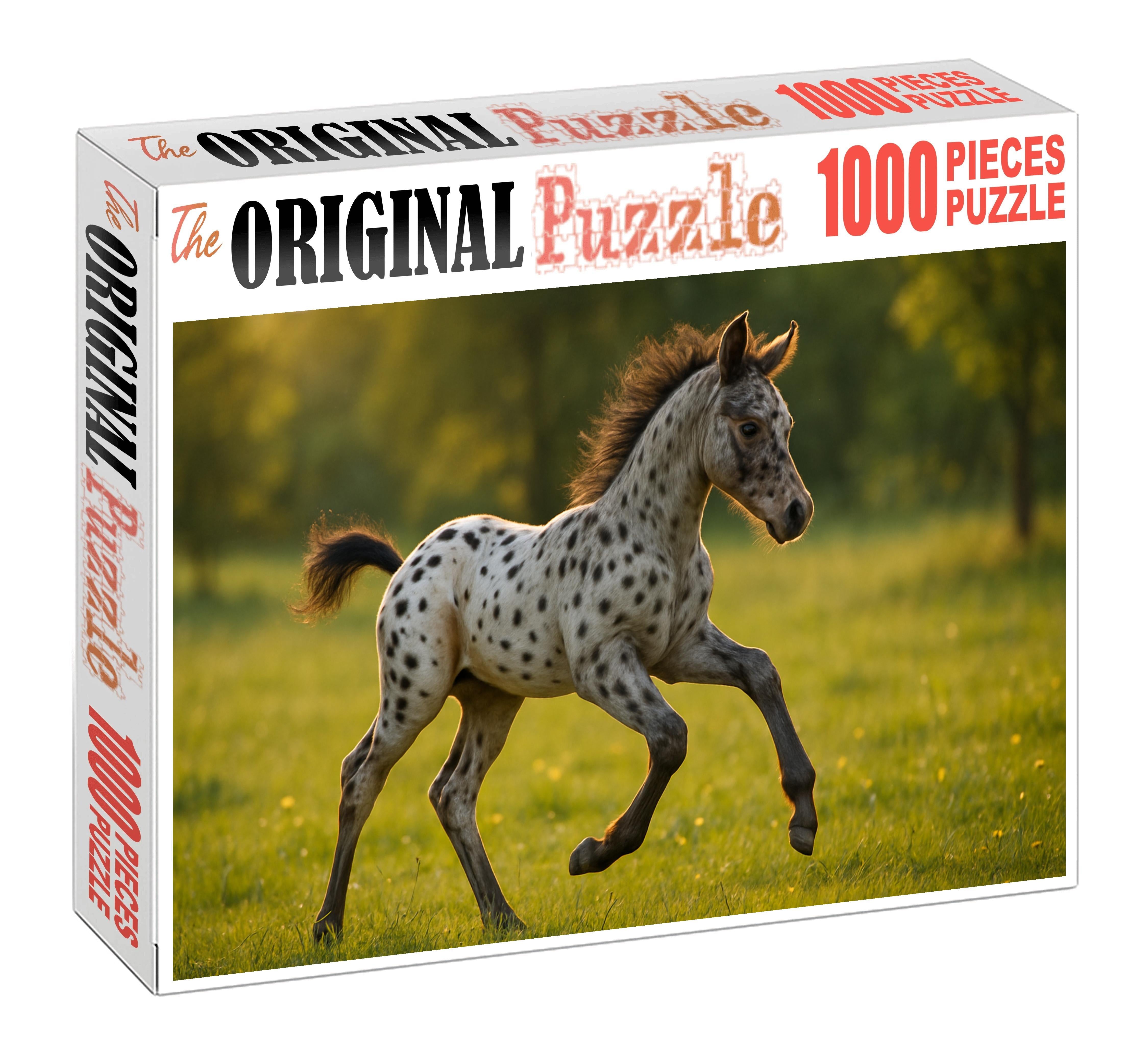 Mistwood Silver Flash Nimble Silver Dapple Appaloosa Colt With Sparkling Eyes 200 Piece Puzzle
