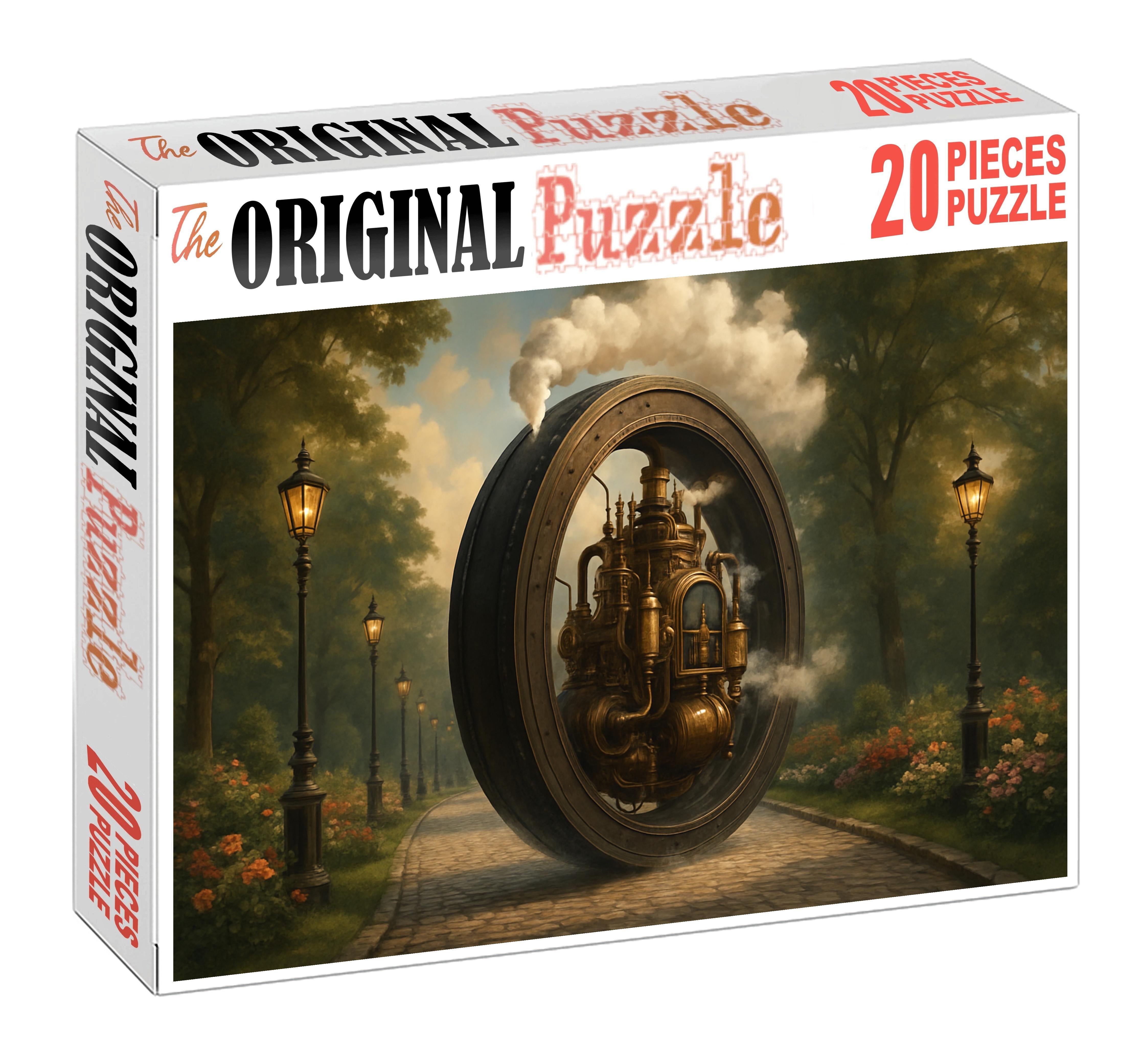 Retro-futuristic Steam-powered Monowheel 1000 Piece Puzzle