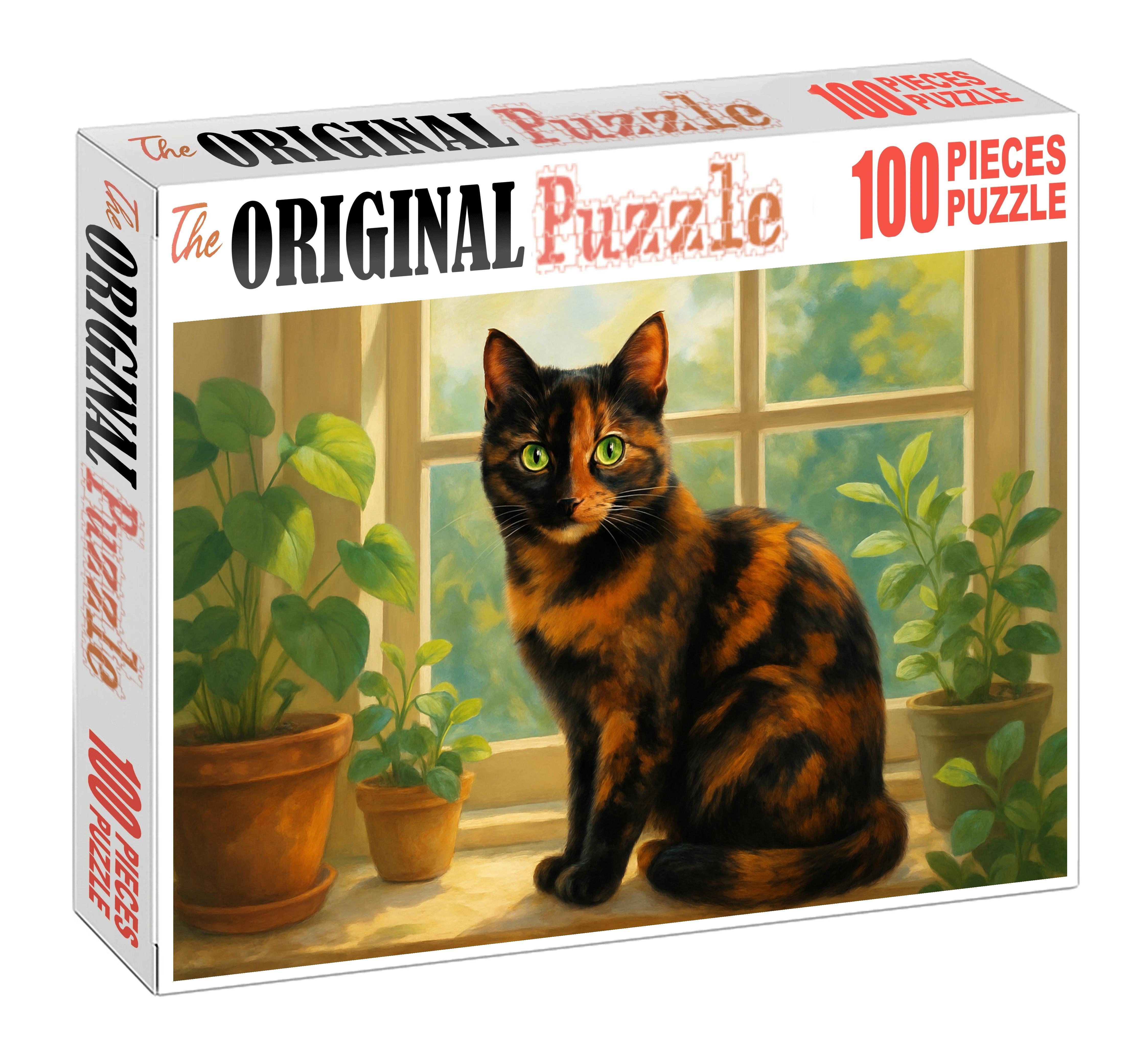 Amber Whirlwind Spirited Tortie With Dynamic Coat 20 Piece Puzzle