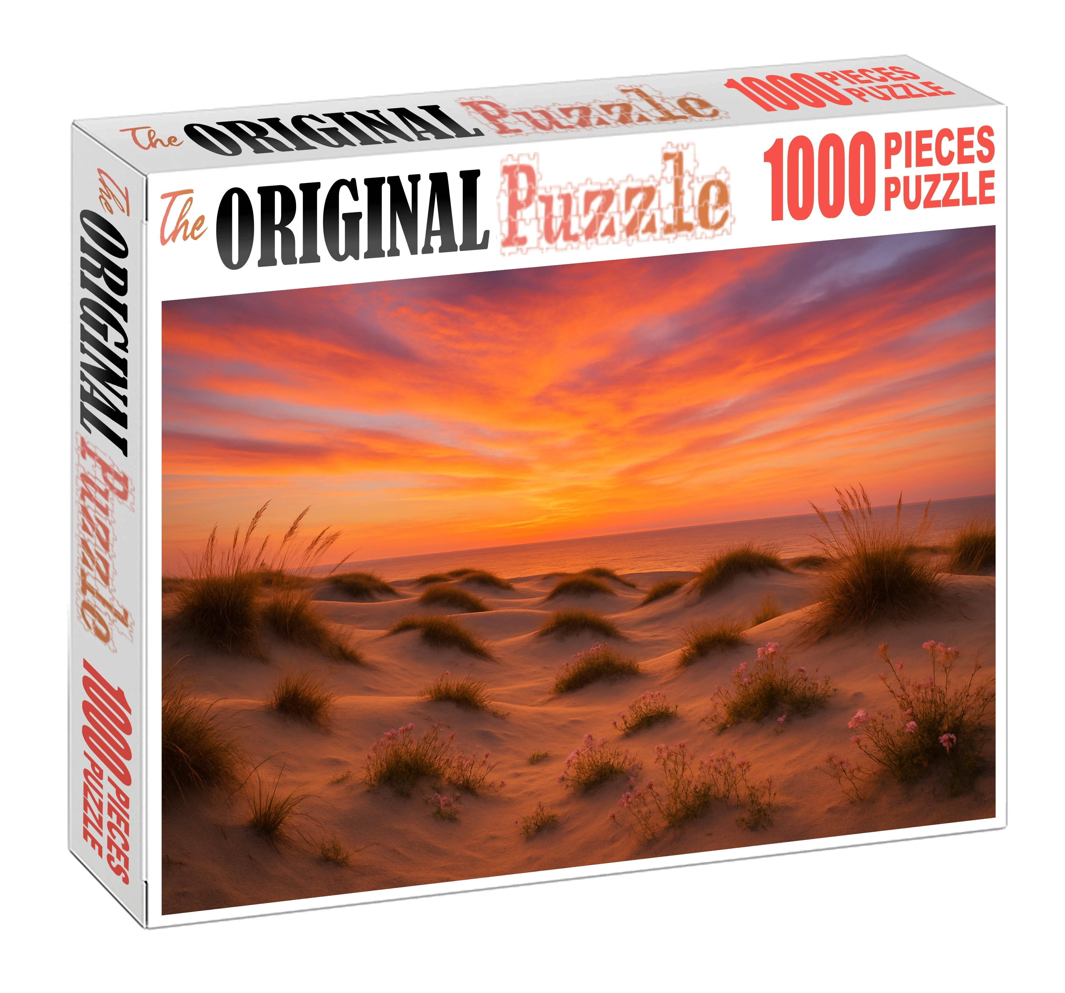 Amber Dunes Beach Rolling Sand Hills And Soft Sunset Glow Easy Puzzles