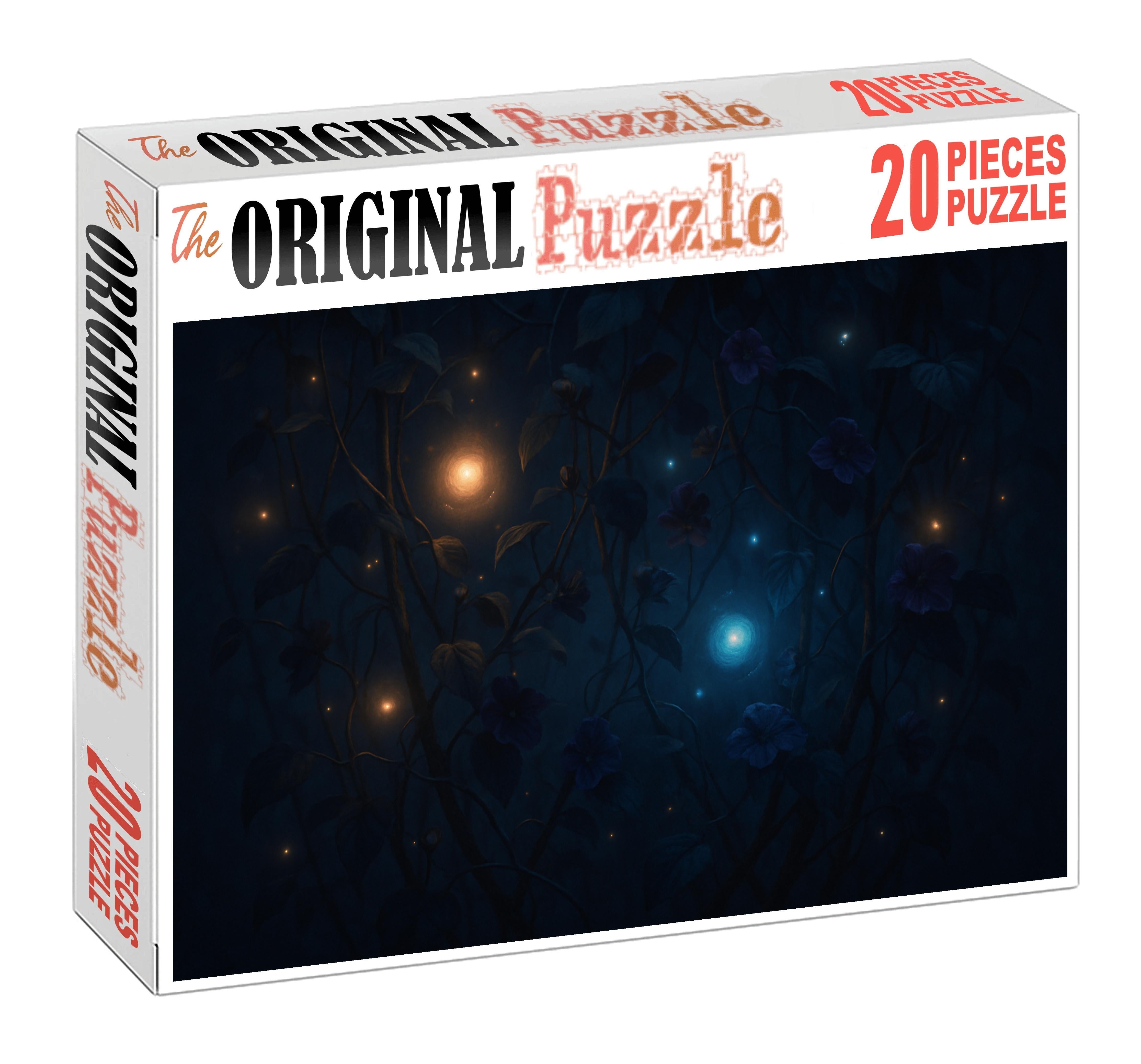 Lantern-bound Fireflies Glowing Orbs Dancing Among Darkened Vines Puzzle Fun