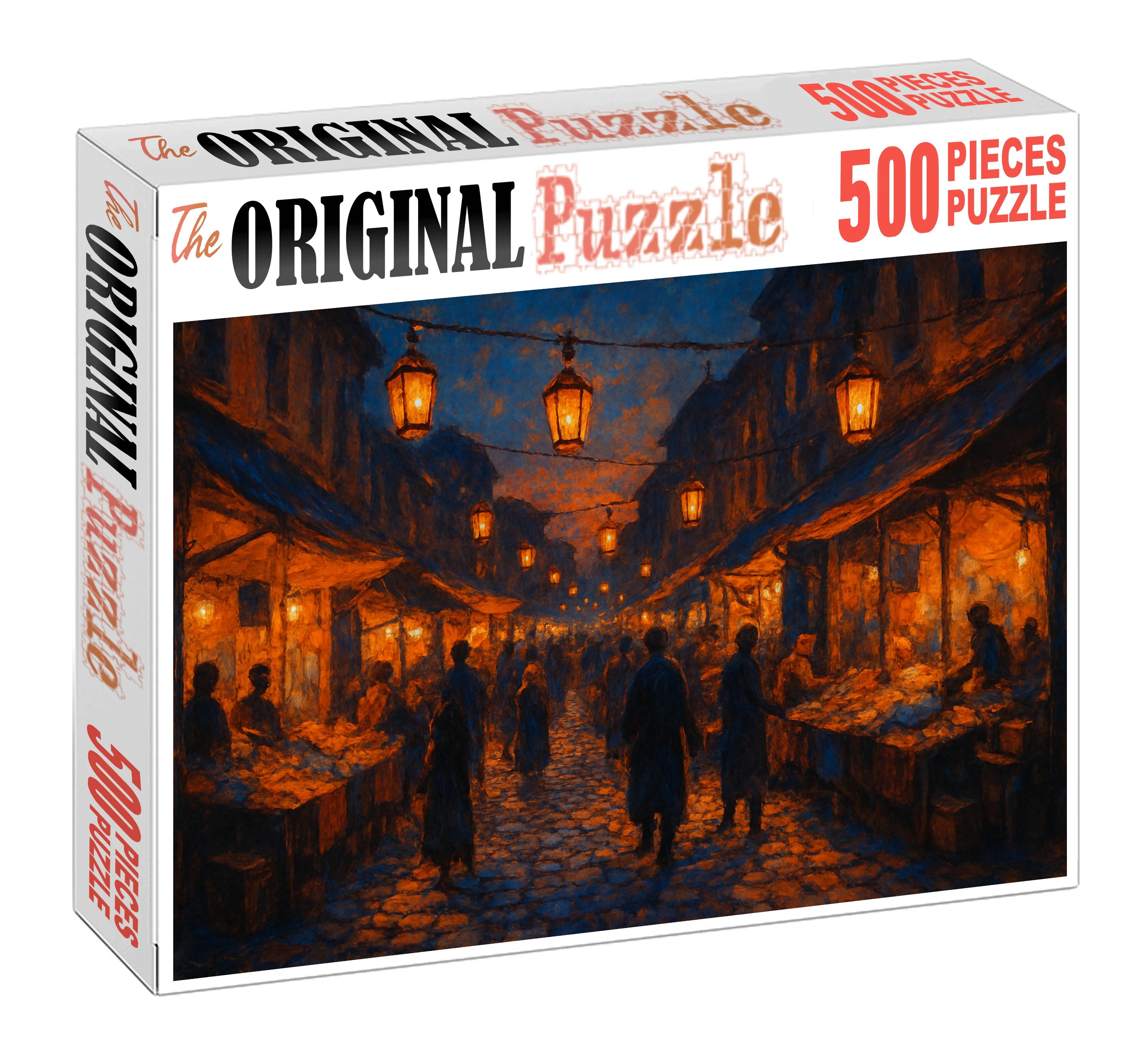Luminous Market Lanterns Custom Jigsaw Puzzle
