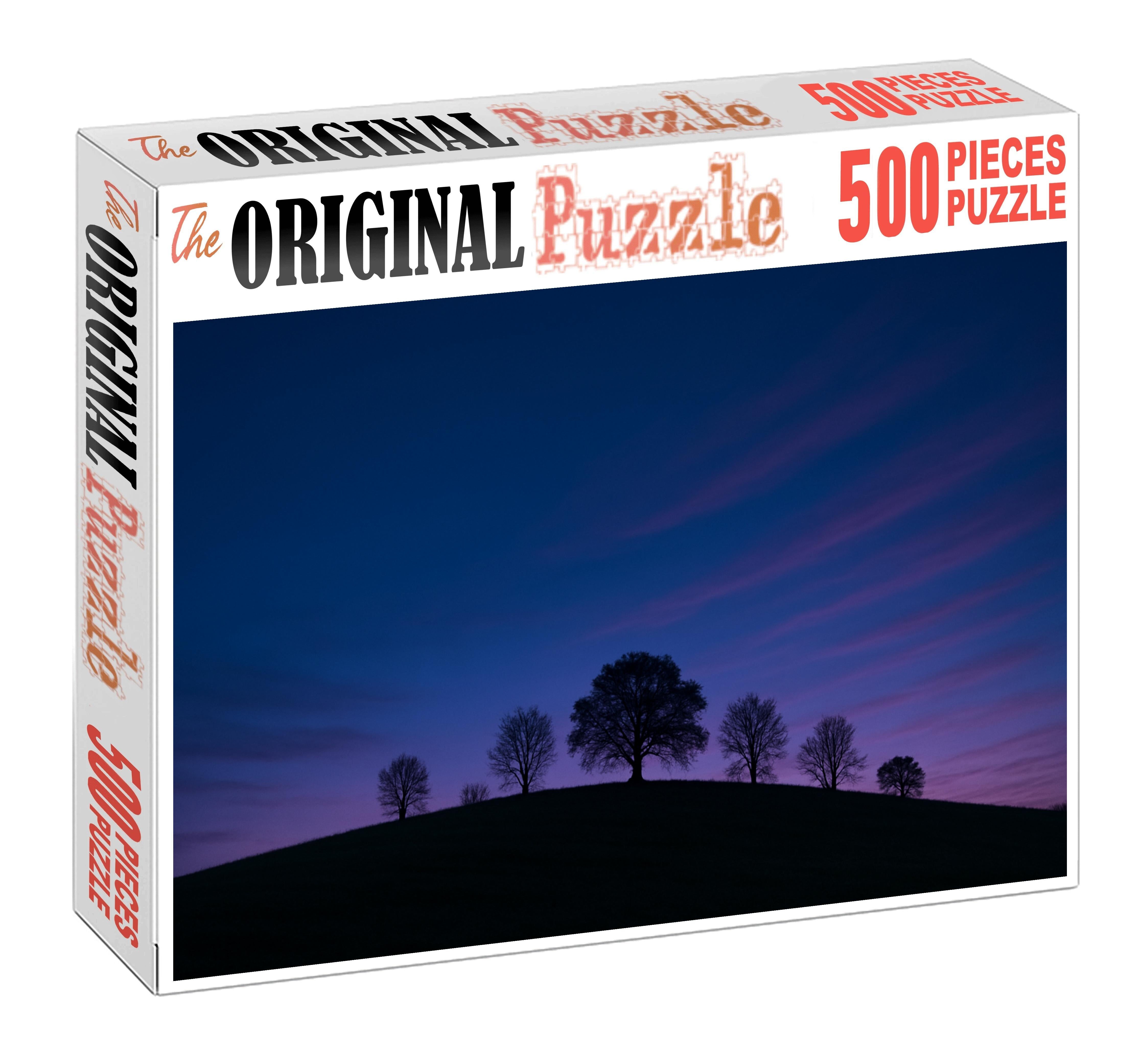 Sapphire Horizon Glow Premium Puzzle Pieces