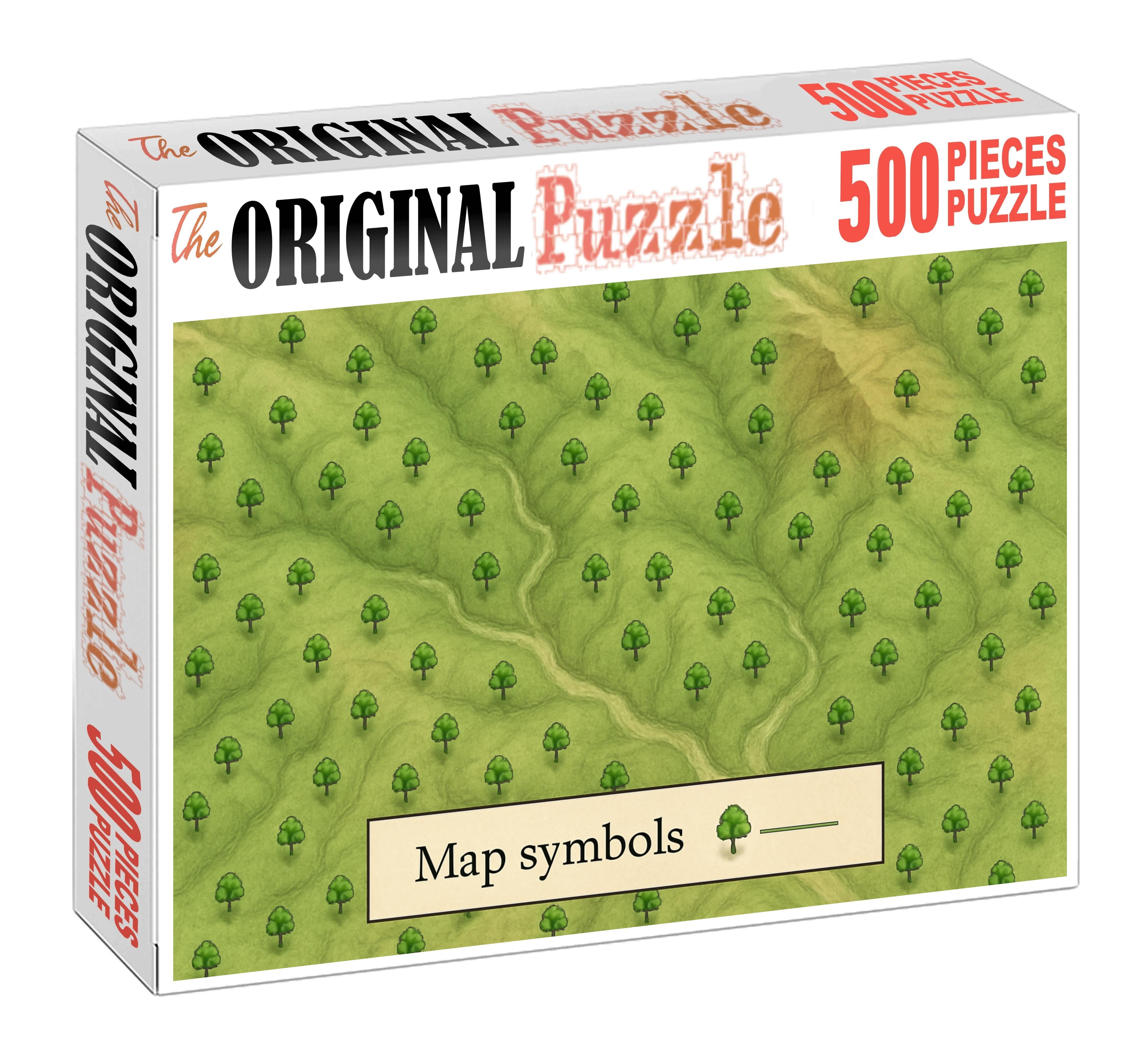 Vegetation Gradient Spectrum Map Large Format Puzzle