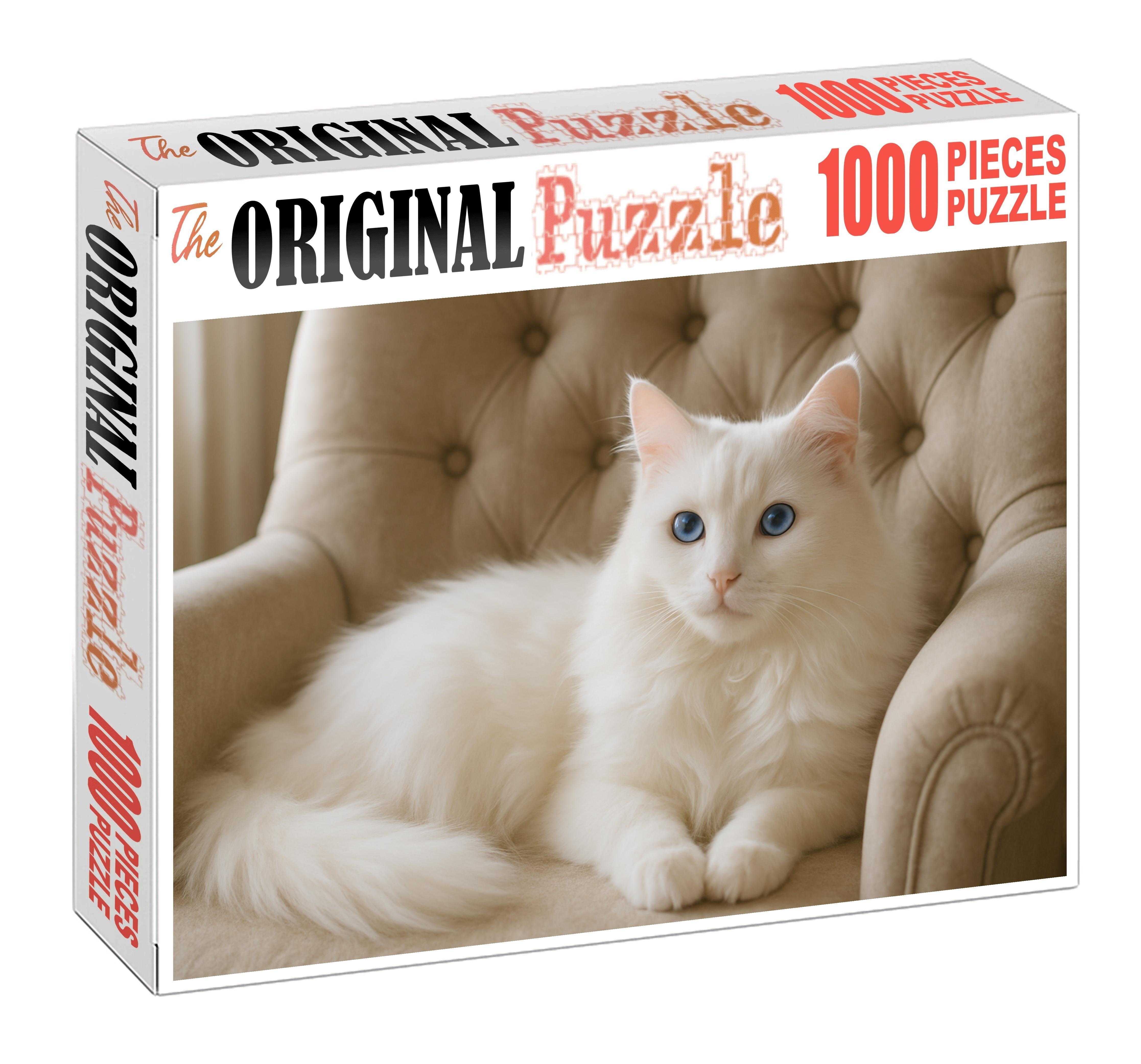 Ivory Cloud Silky White Longhair With Gentle Soul Family Puzzles