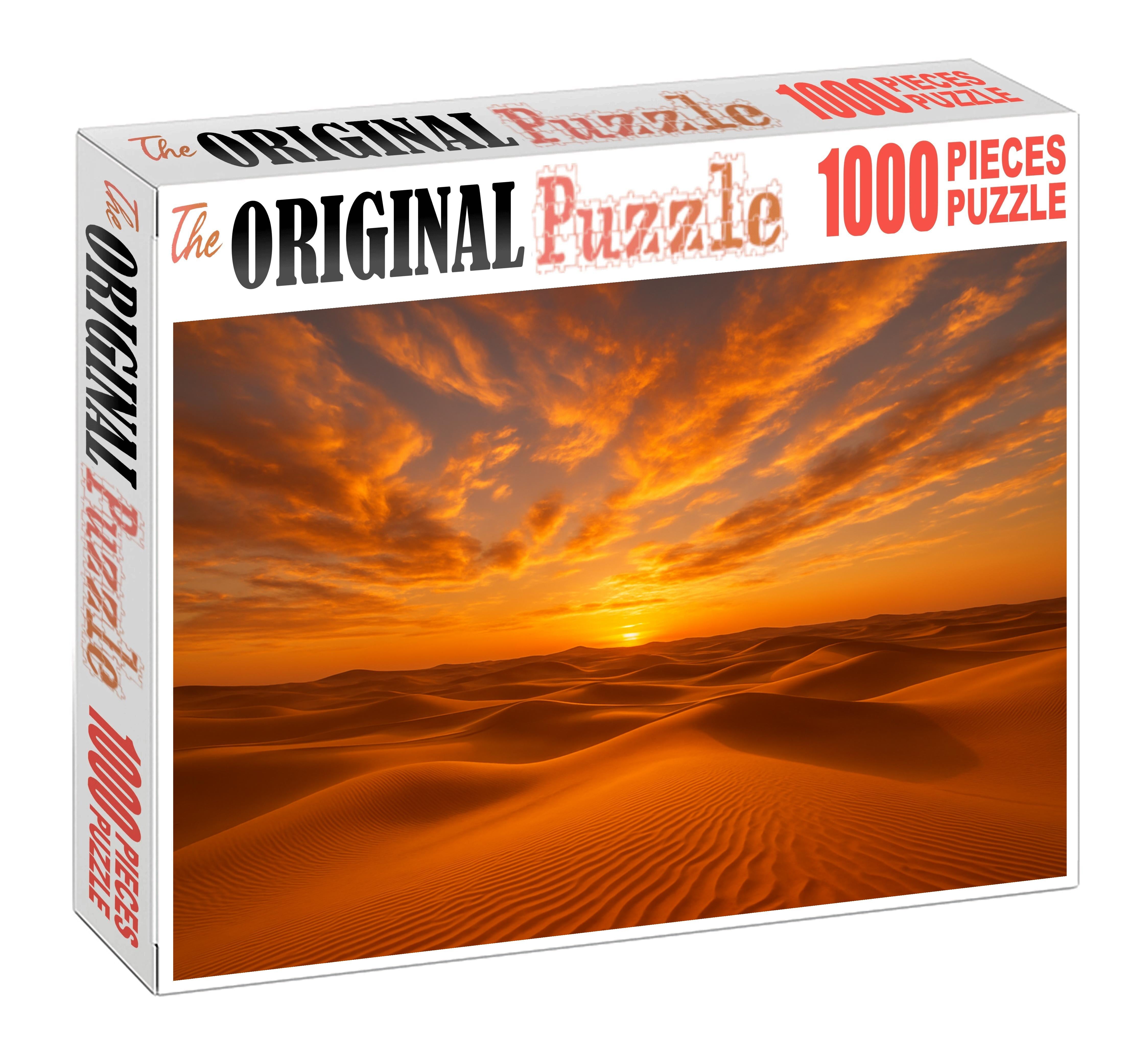 Gilded Oasis View Gold And Amber Melodies Over Desert Sands Puzzle Collection