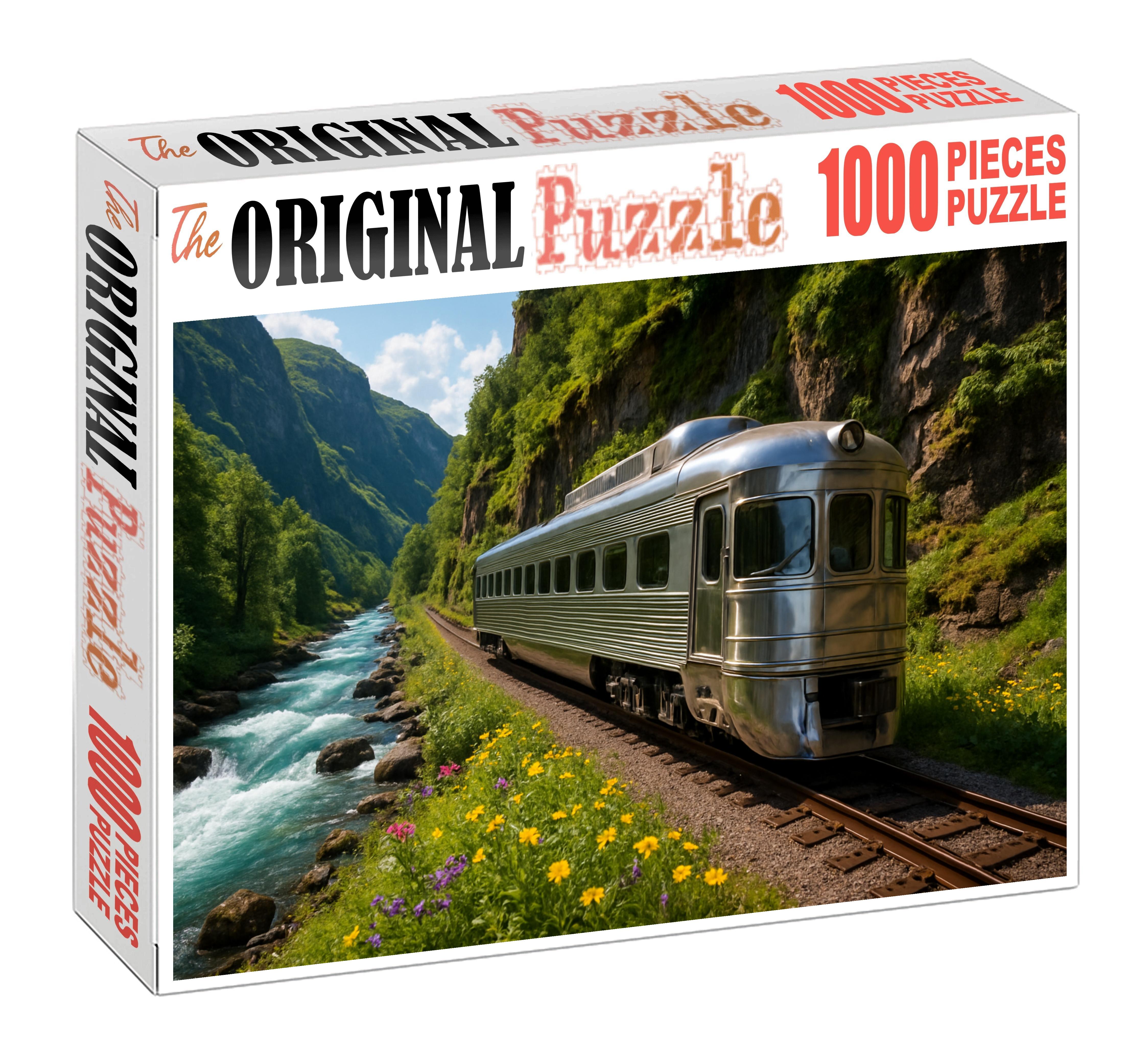 Silver Cascade Scenic Railcar Large Format Puzzle