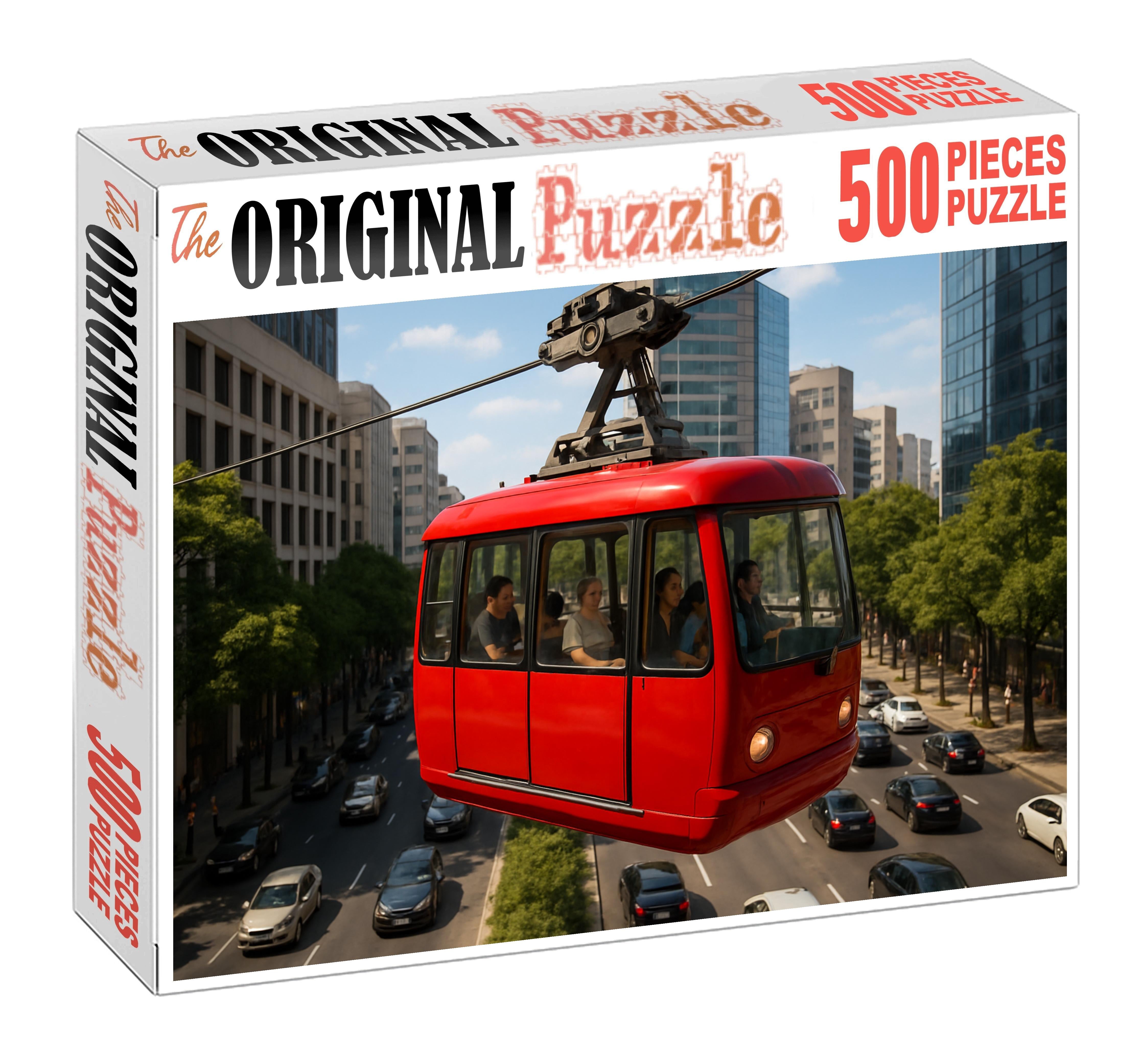 Pneumatic-powered Urban Cable Car 20 Piece Puzzle