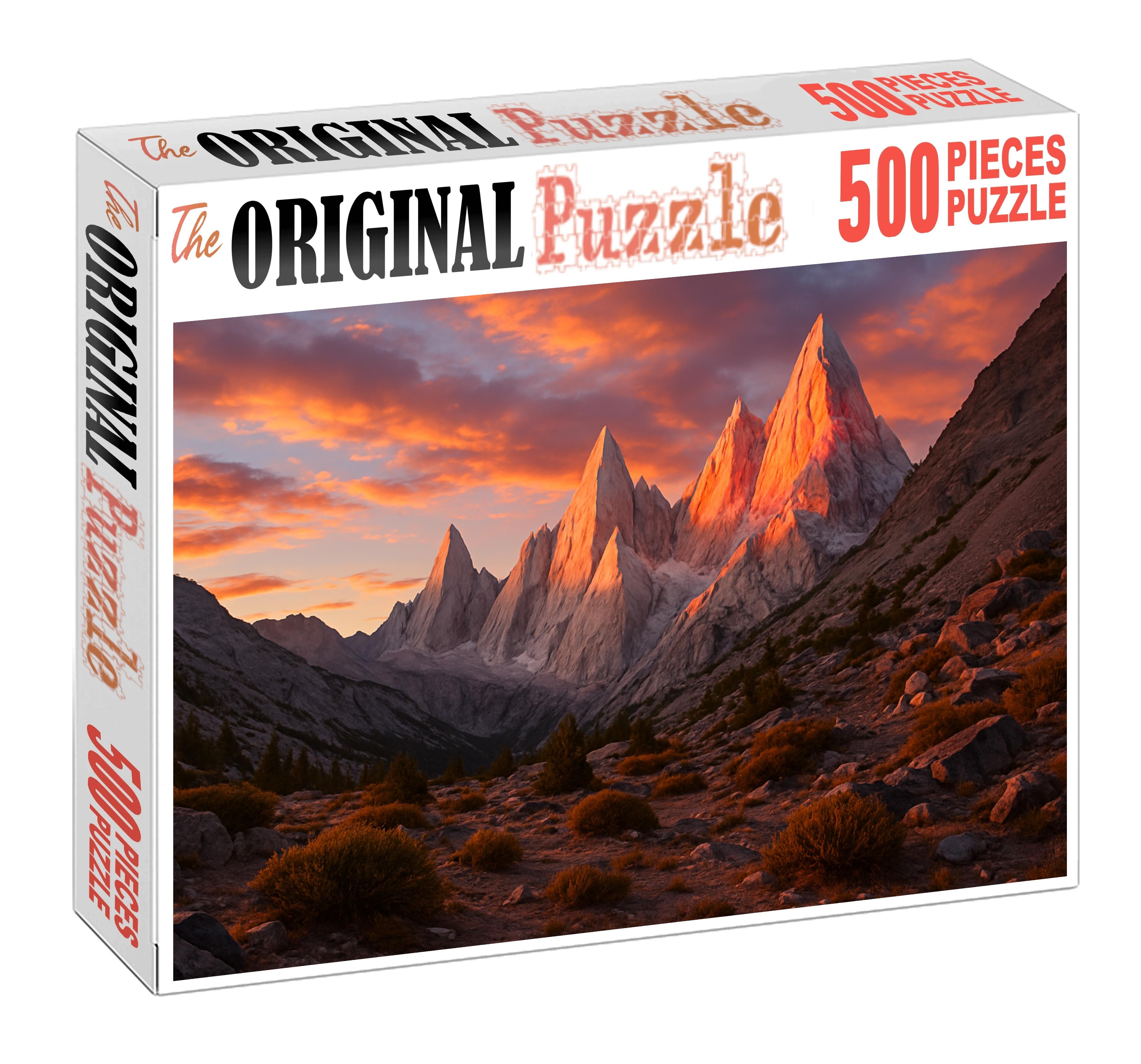 Jagged Quartz Ridge At Sunset Mini Puzzle
