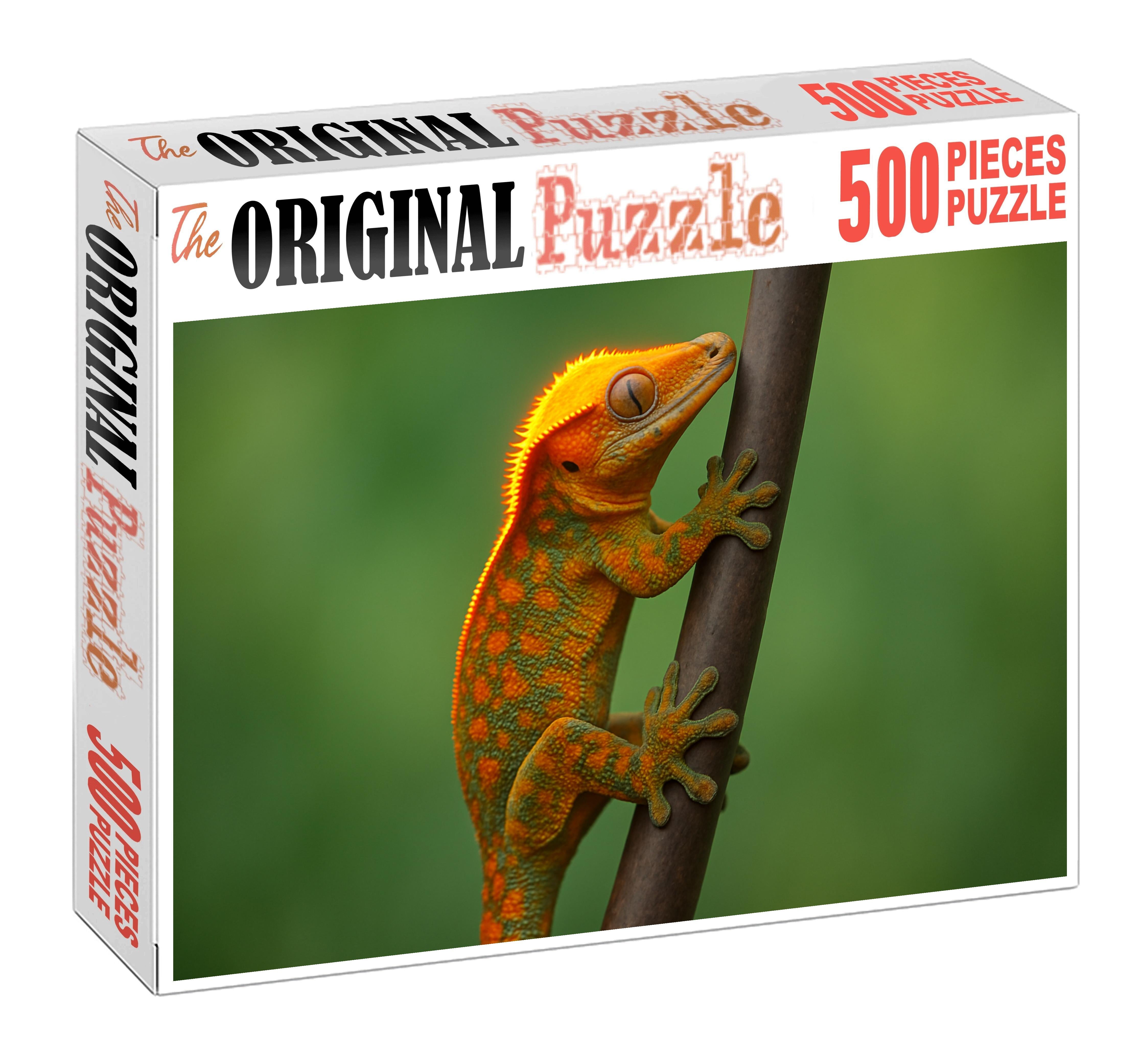 Celestial Crowned Gecko Arboreal Reptile With Bright Crest And Sticky Toes Puzzle Fun