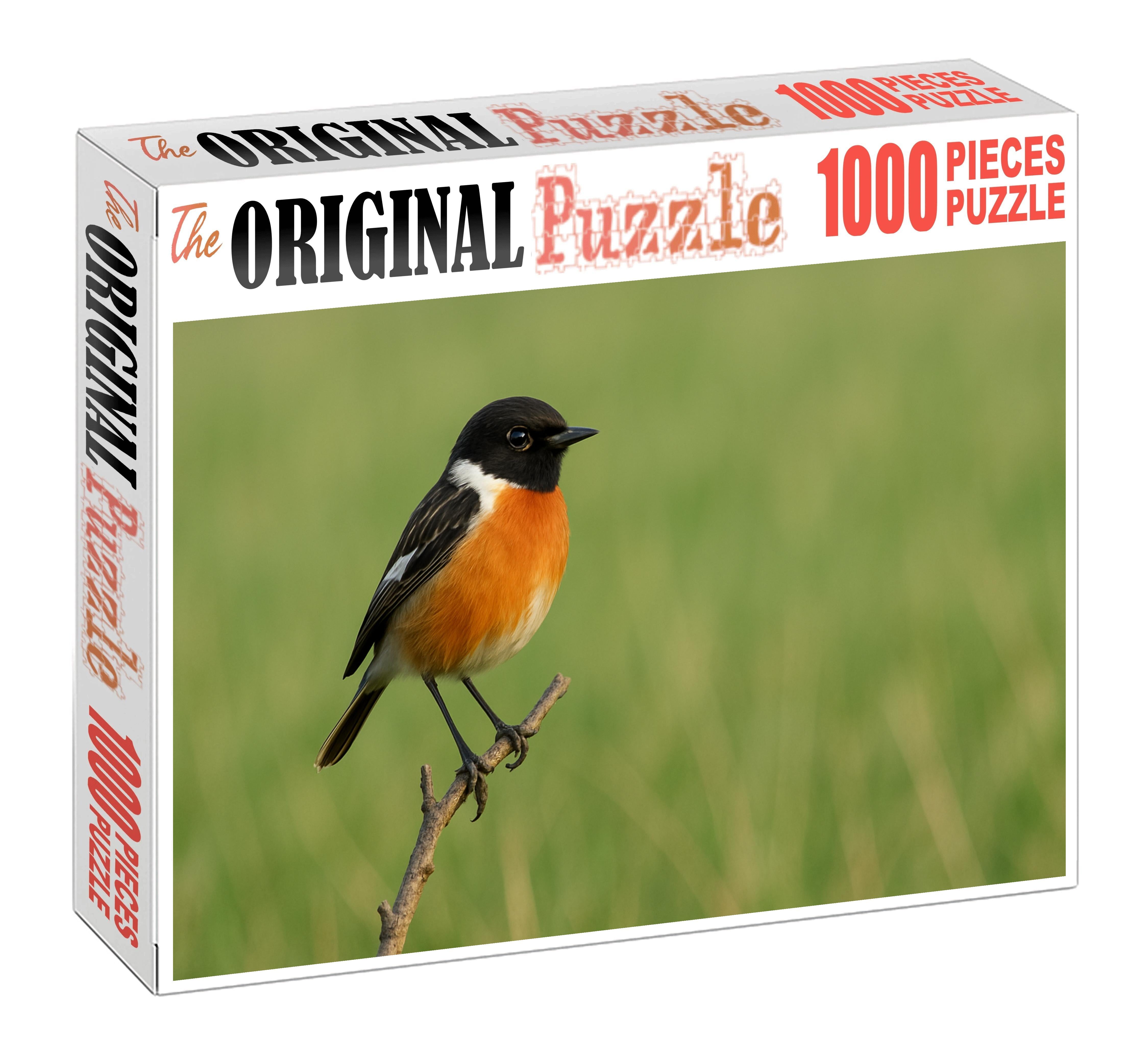 Stonechat The Alert Sentinel Premium Puzzle Pieces