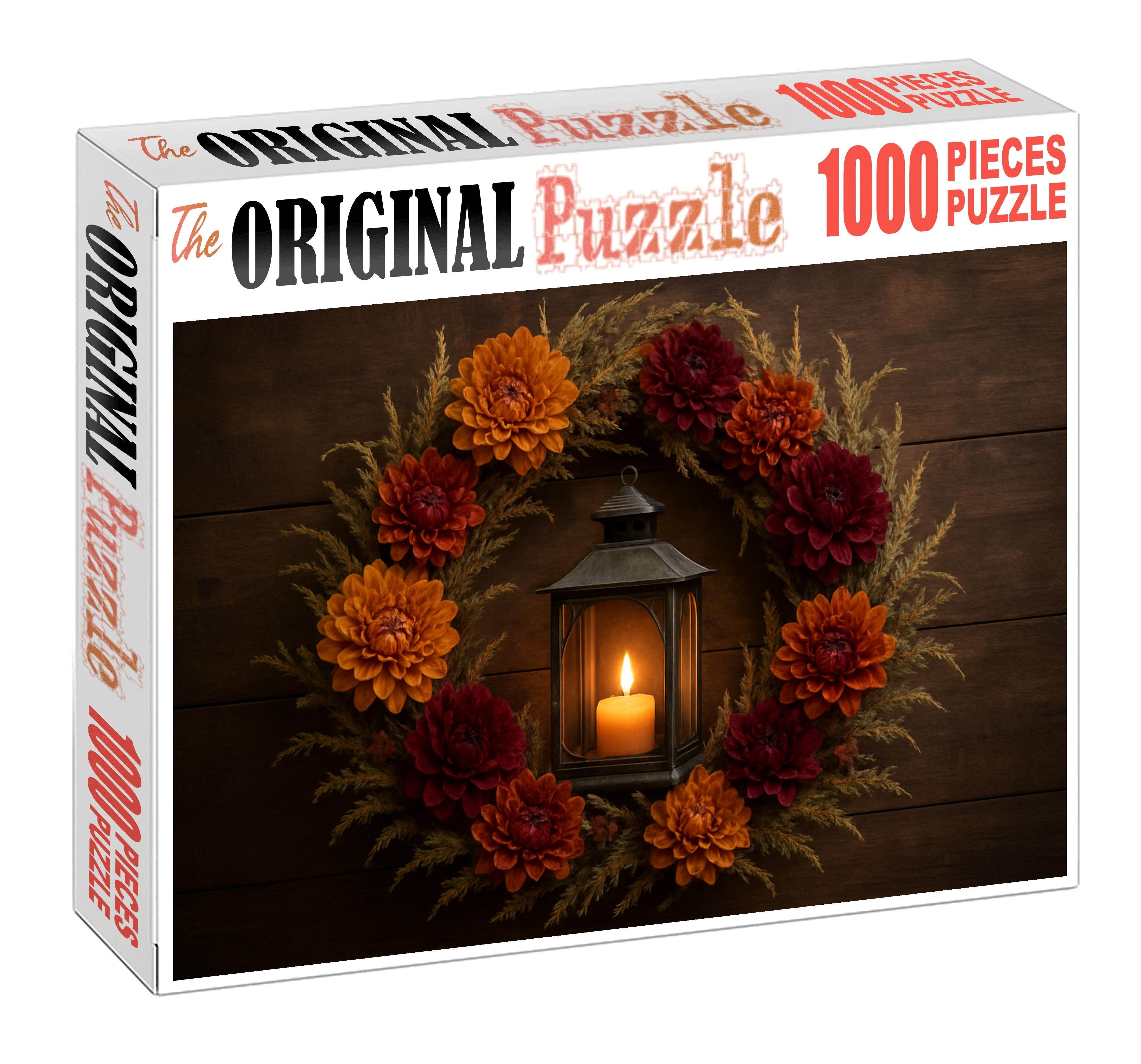 Evening Glow Lantern Wreath 100 Piece Puzzle