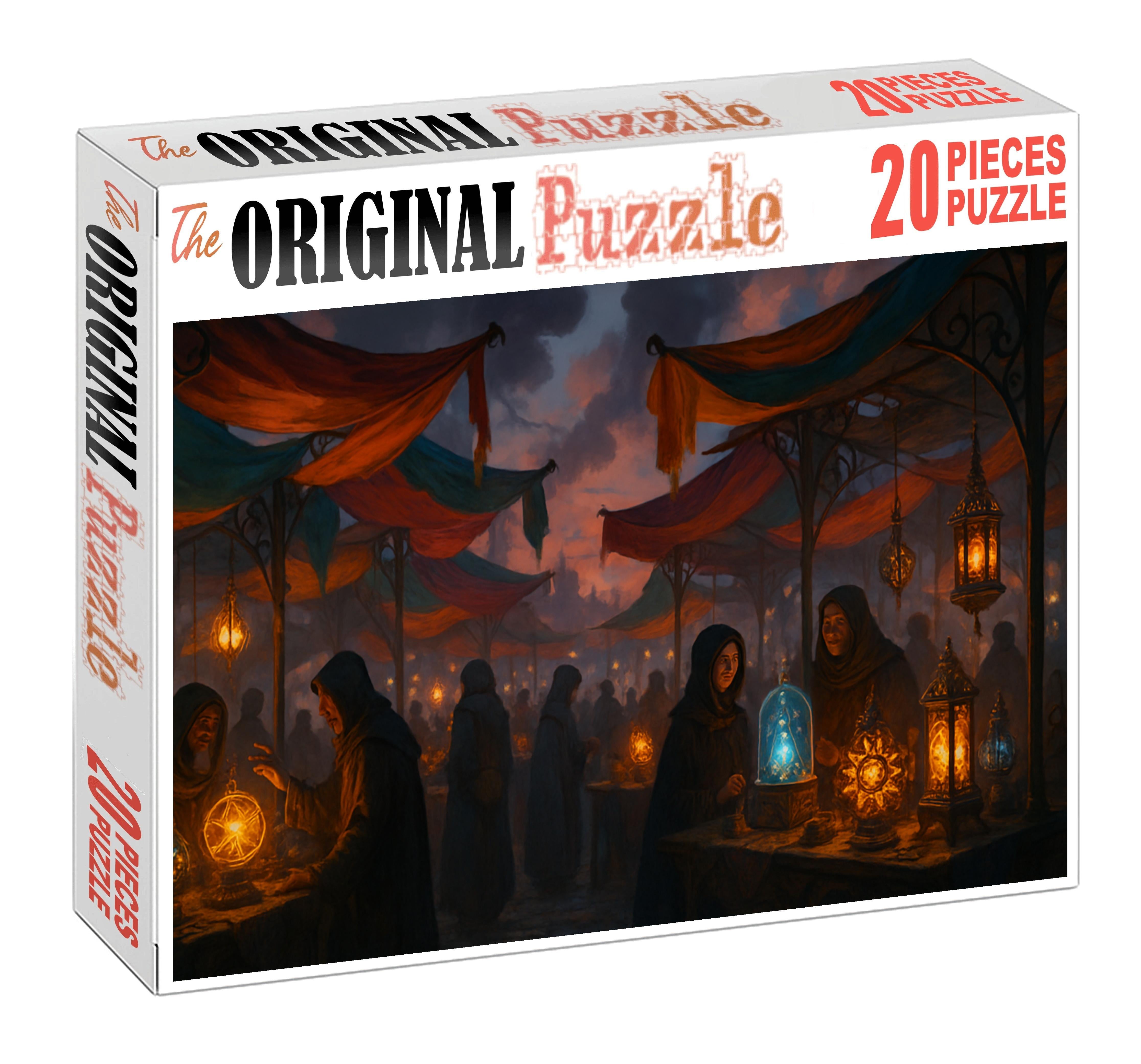 Fantasy Steampunk Marketplace Inventors And Mystics Converge Mini Puzzle