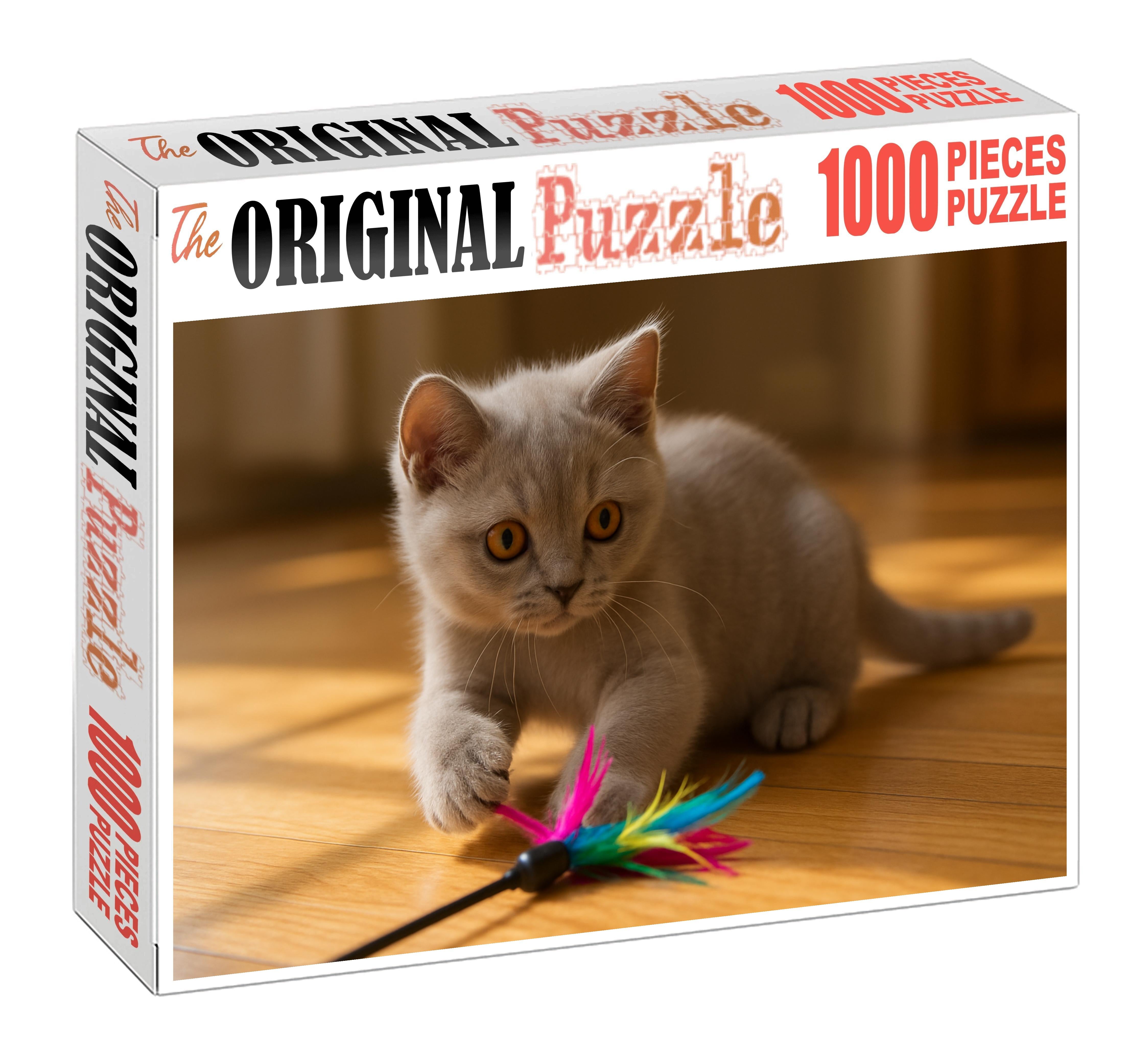 Lilac Breeze Delicate Pastel-hued Cat With Playful Whimsy 20 Piece Puzzle