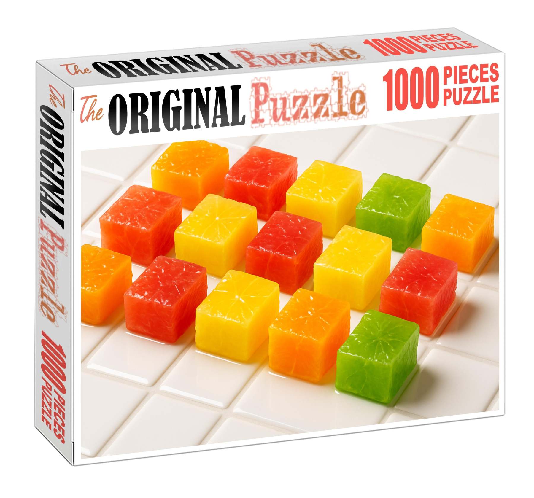 Citrus Medley Mosaic Diced Oranges Limes And Grapefruits On Ceramic Tiles 20 Piece Puzzle