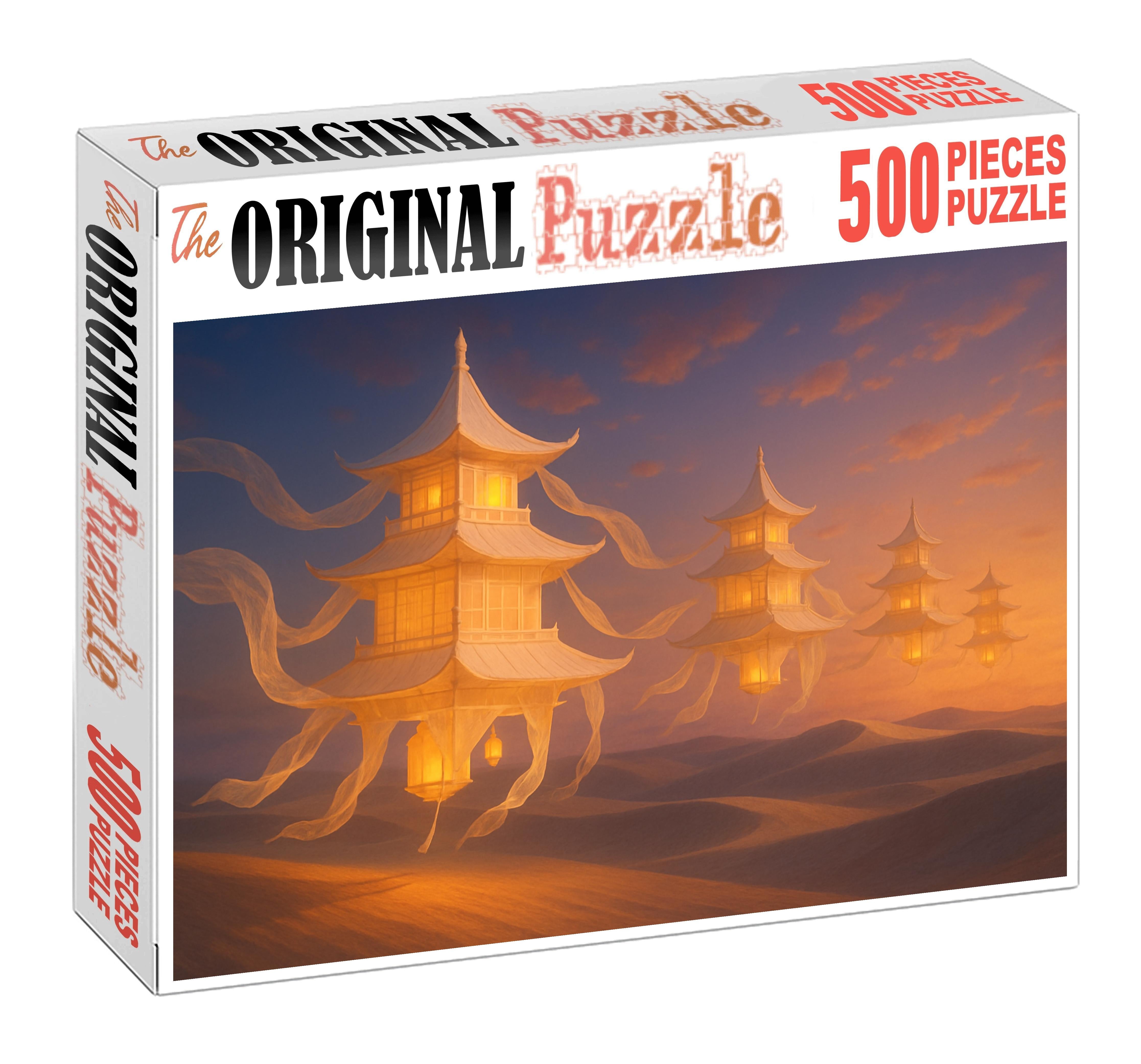 Desert Of Floating Origami Temples 300 Piece Puzzle