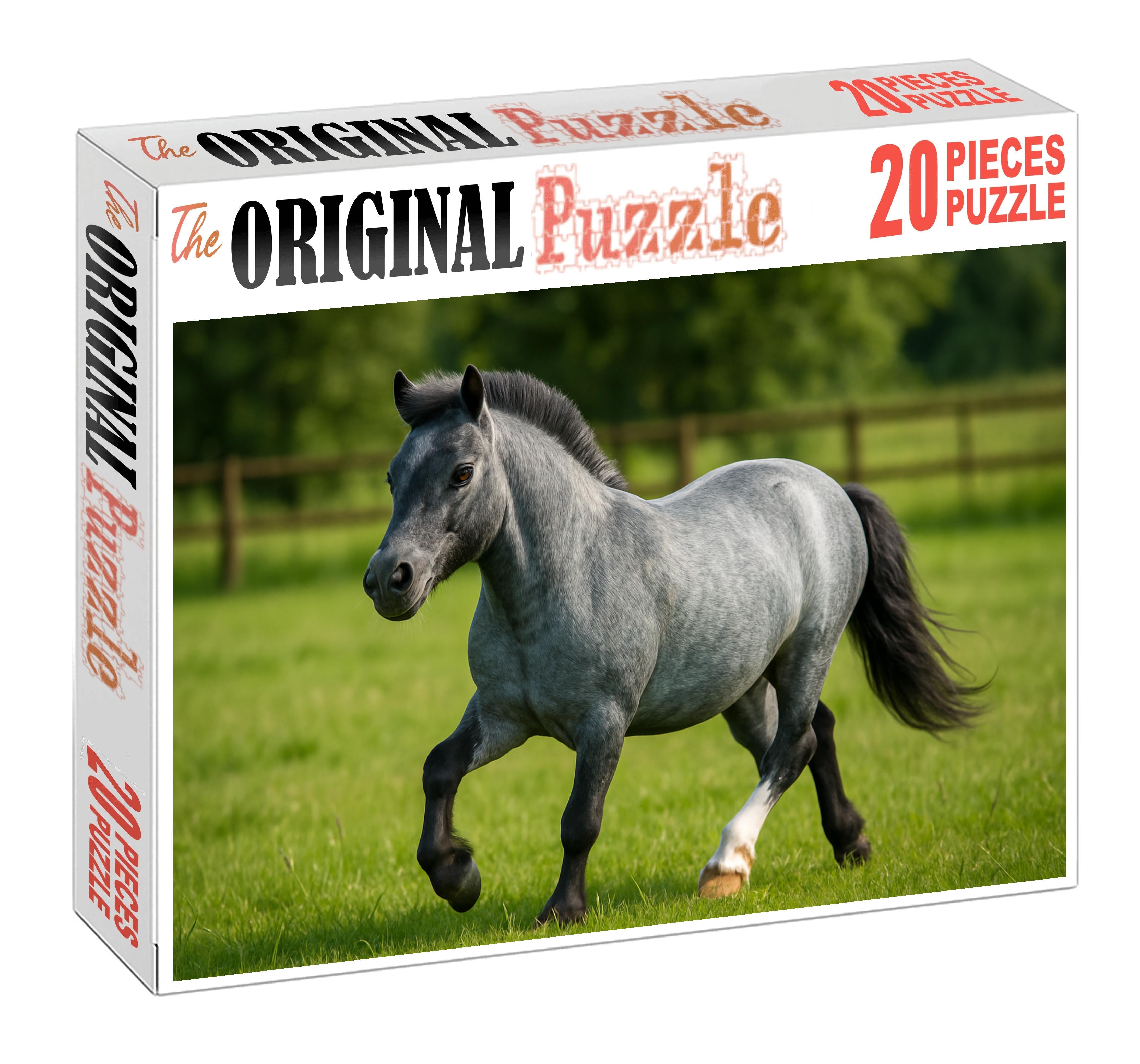 Luna Mist Ethereal Blue Roan Pony With Sprightly Demeanor Mini Puzzle