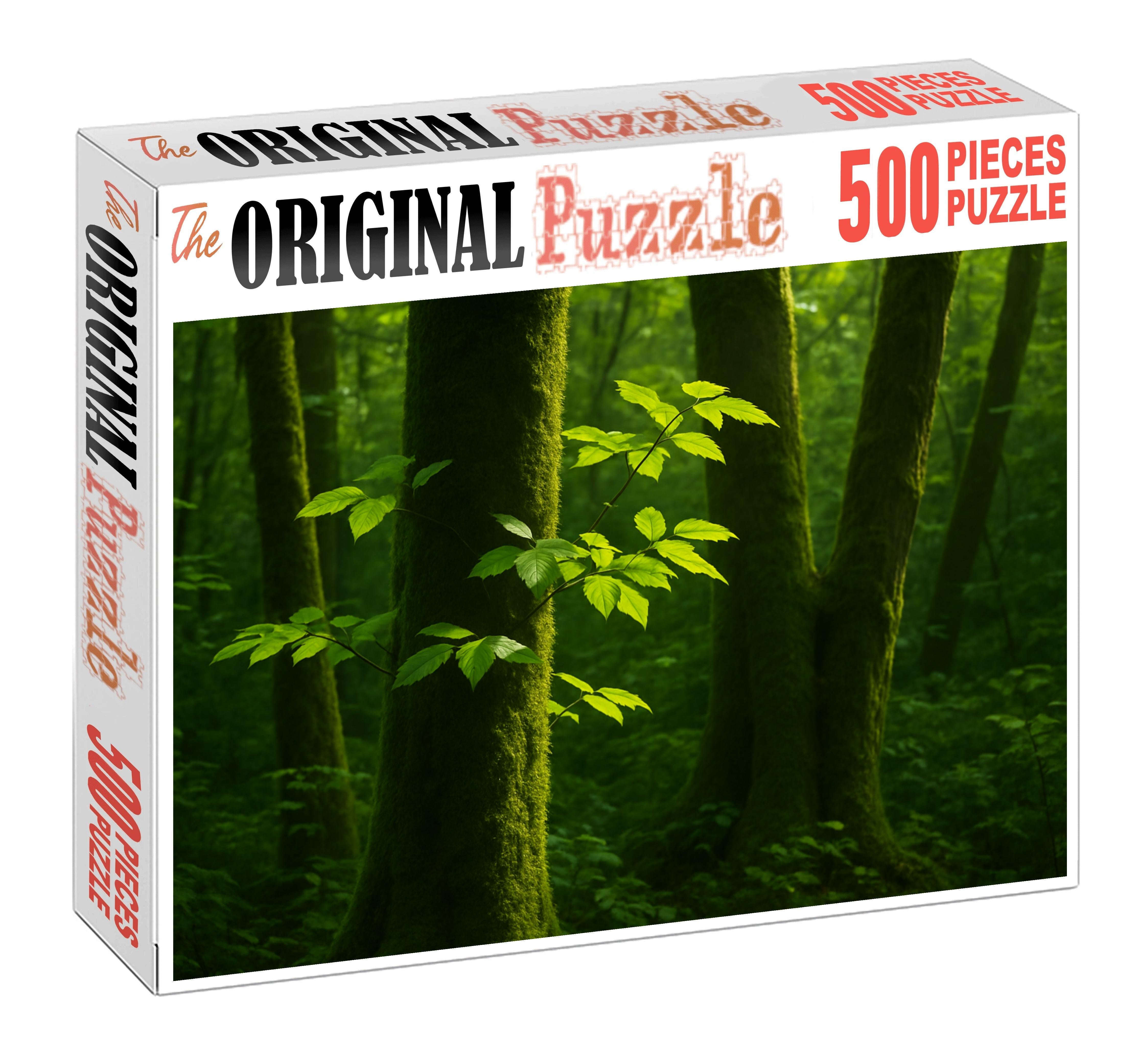 Emerald Forest Glimpse Premium Puzzle Pieces
