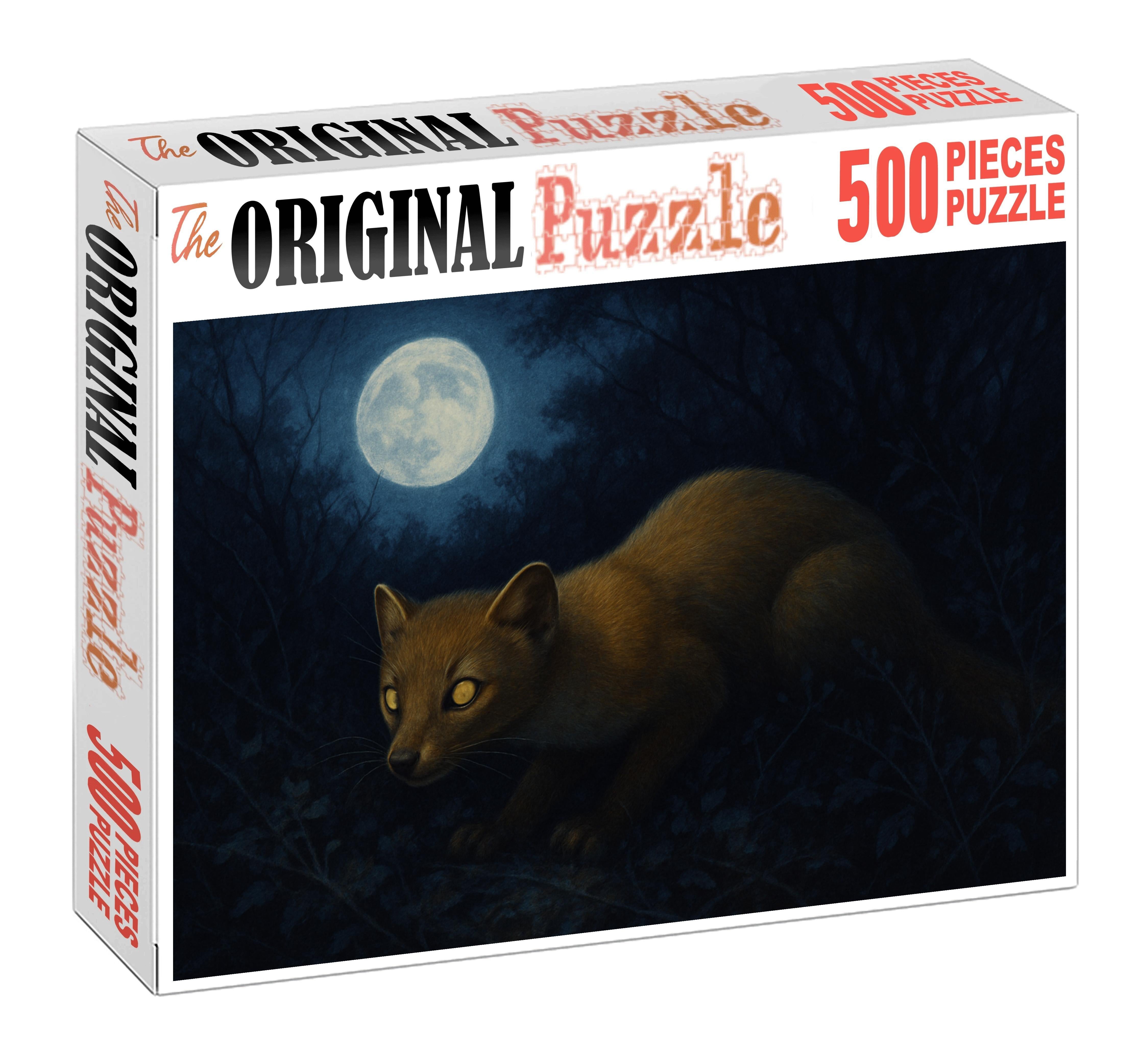 Amber Nightstalker Stealthy Nocturnal Predator With Enhanced Vision Premium Puzzle Pieces