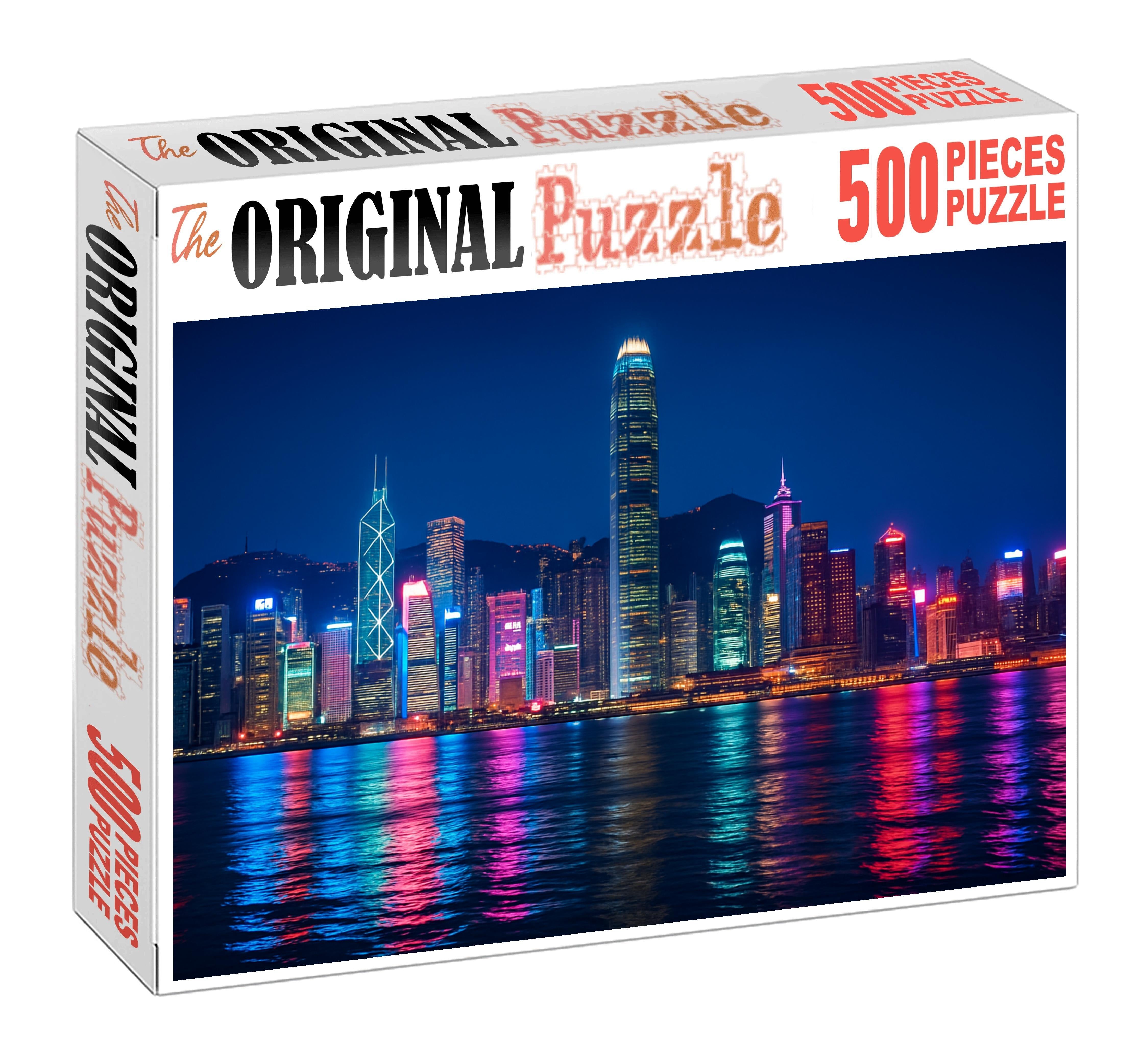 Hong Kong Victoria Harbour Skyline Ranked The Worlds 7th Most Iconic Skyline Featuring Towering Skyscrapers Clustered Along The Harbor Unique Puzzle Design