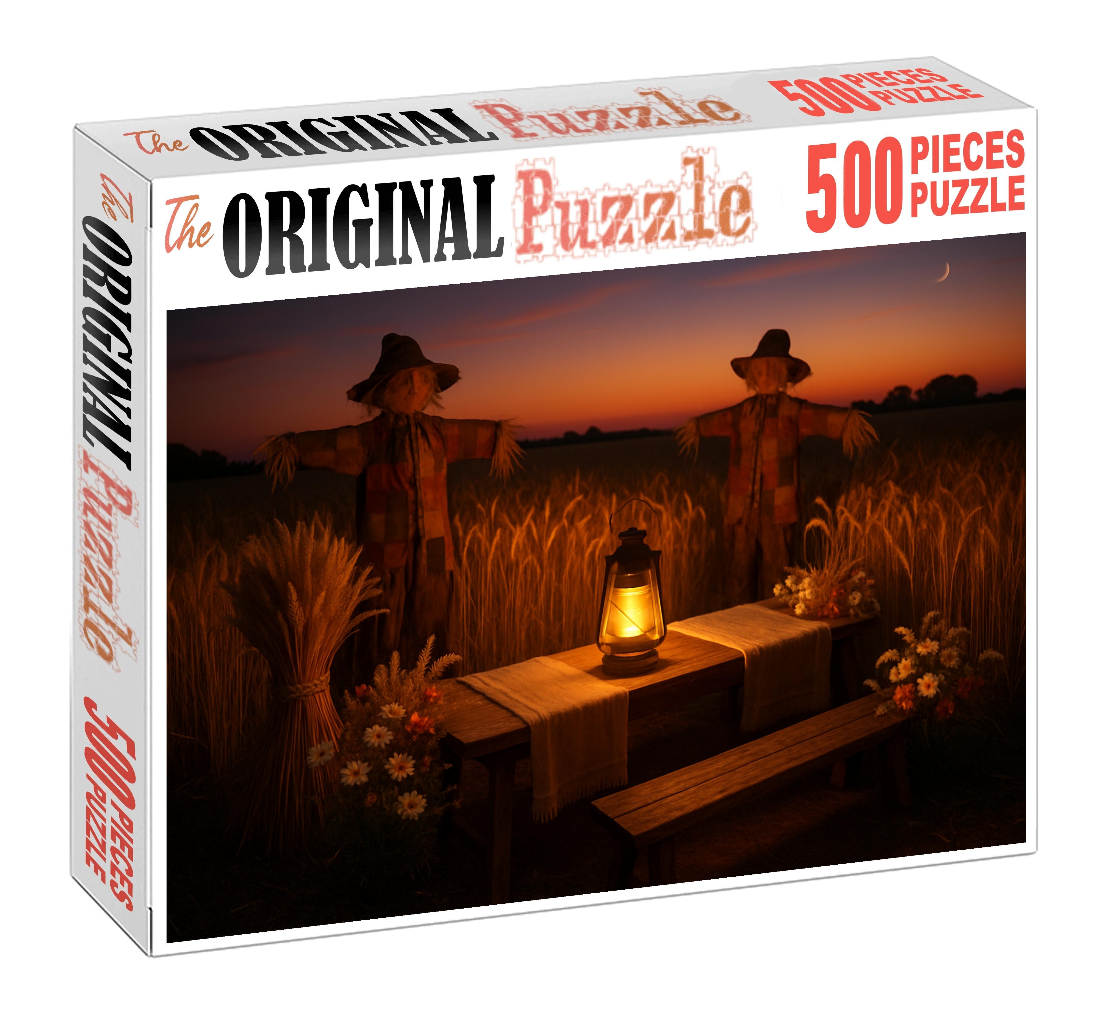 Golden Wheatfield Twilight Festival Large Format Puzzle