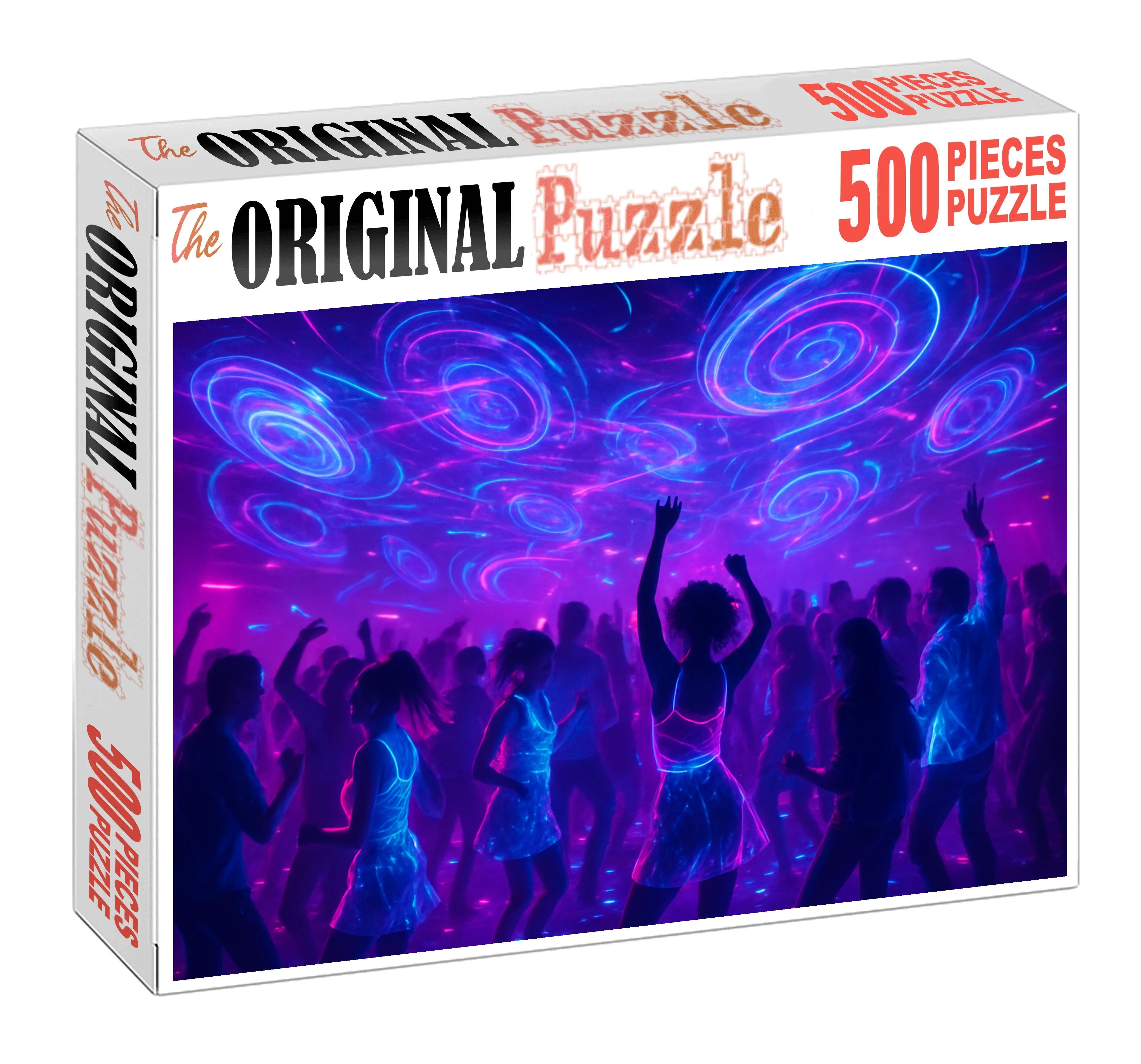 Digital Dreamwave Party Euphoric Synth Grooves And Neon Backdrops Mini Puzzle
