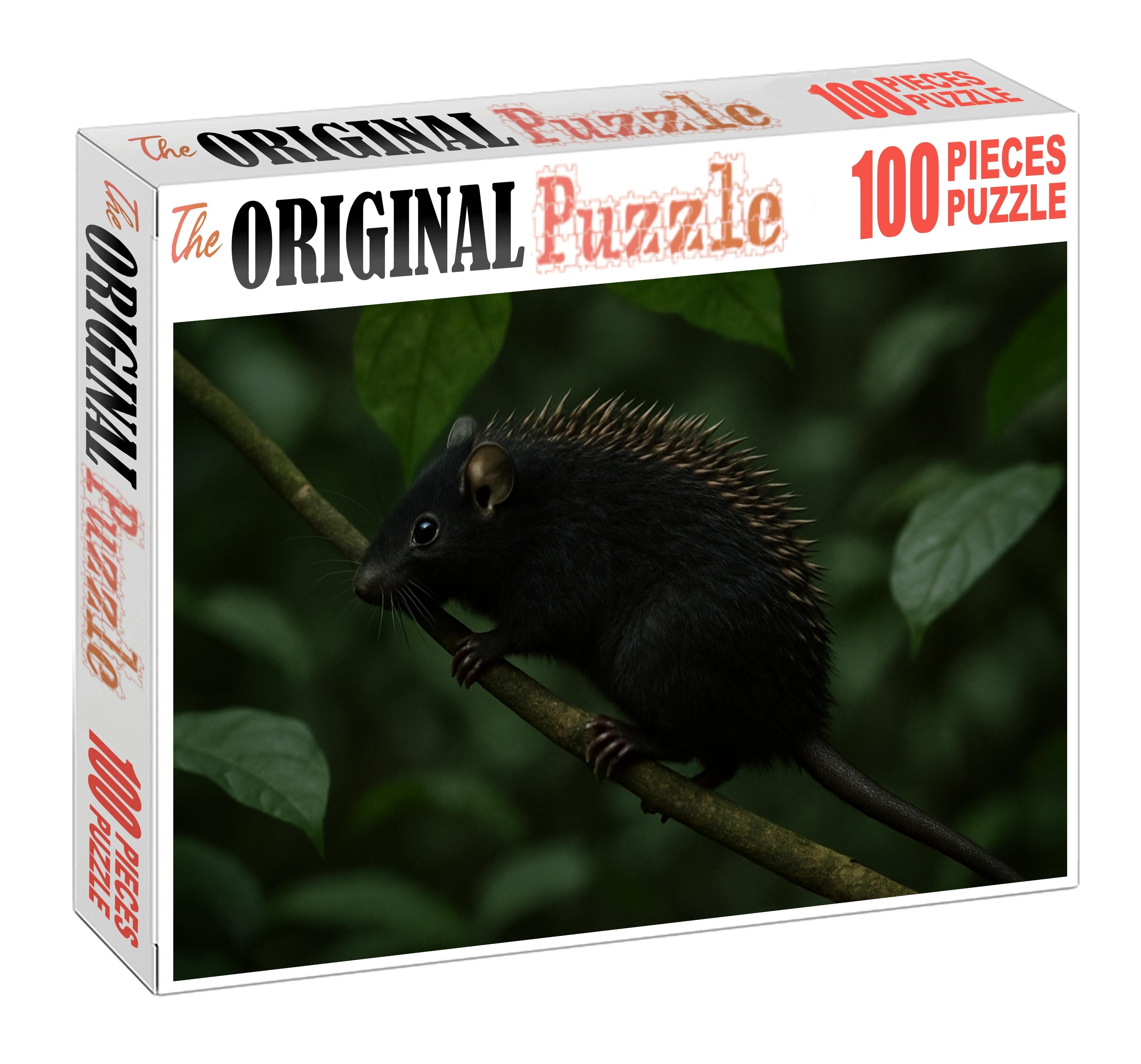 Velvet-spined Tree Rodent Agile Climber With Soft Dark Fur Puzzle Fun