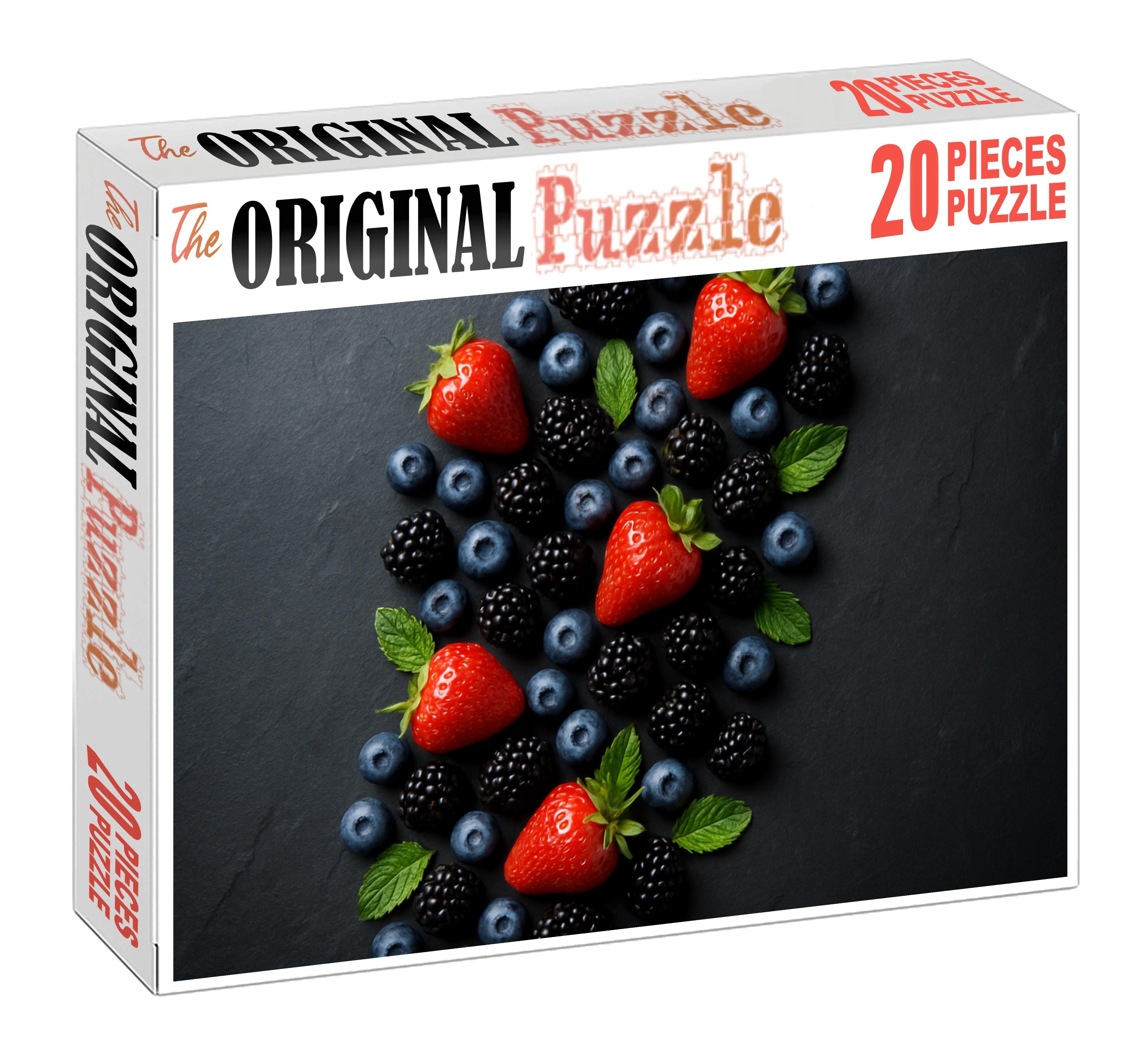 Berry Cascade On Slate 20 Piece Puzzle
