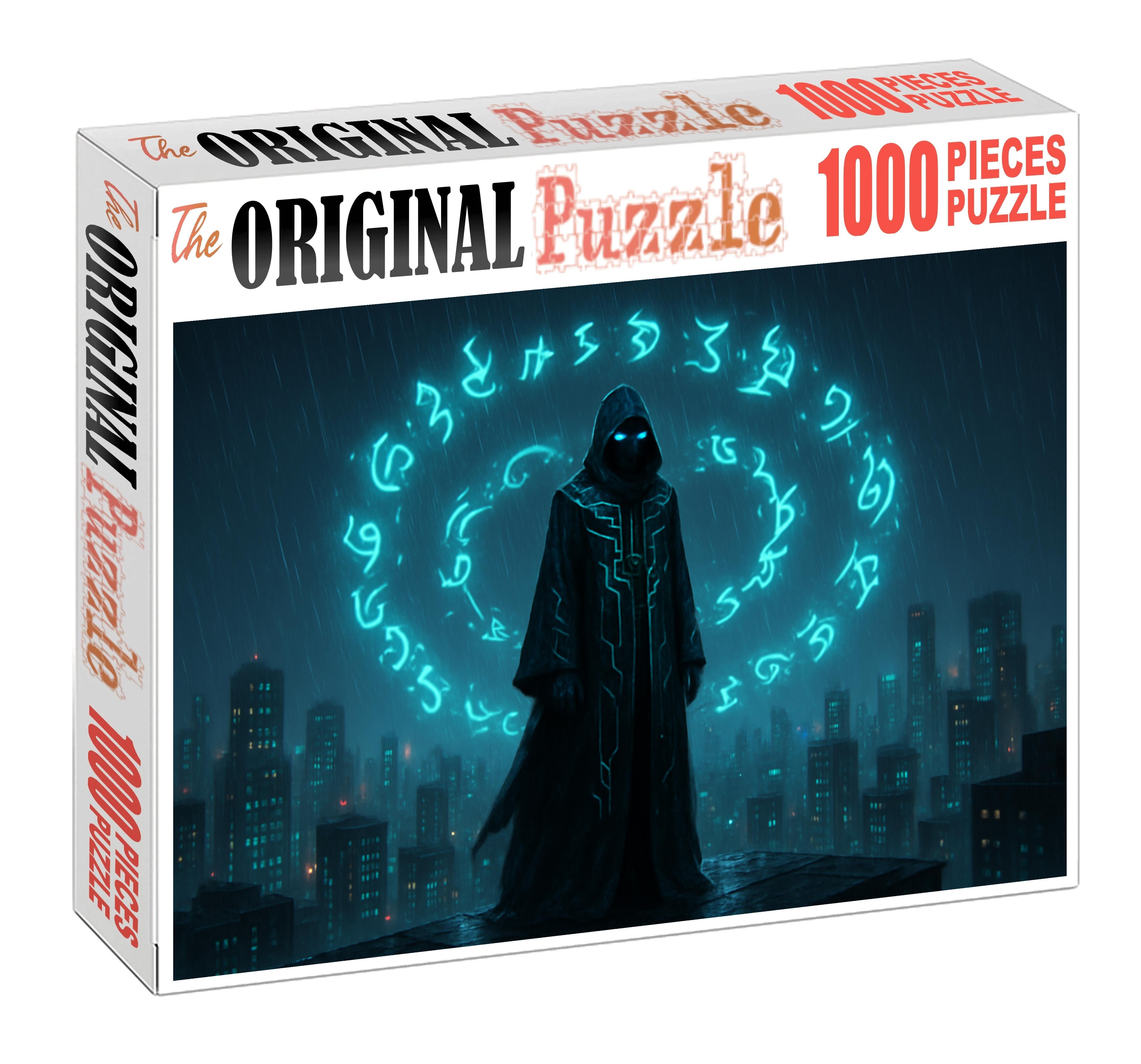 Digital Witchcore Mystique Enchanted Cyber Sorcery In Neon Shadows 20 Piece Puzzle