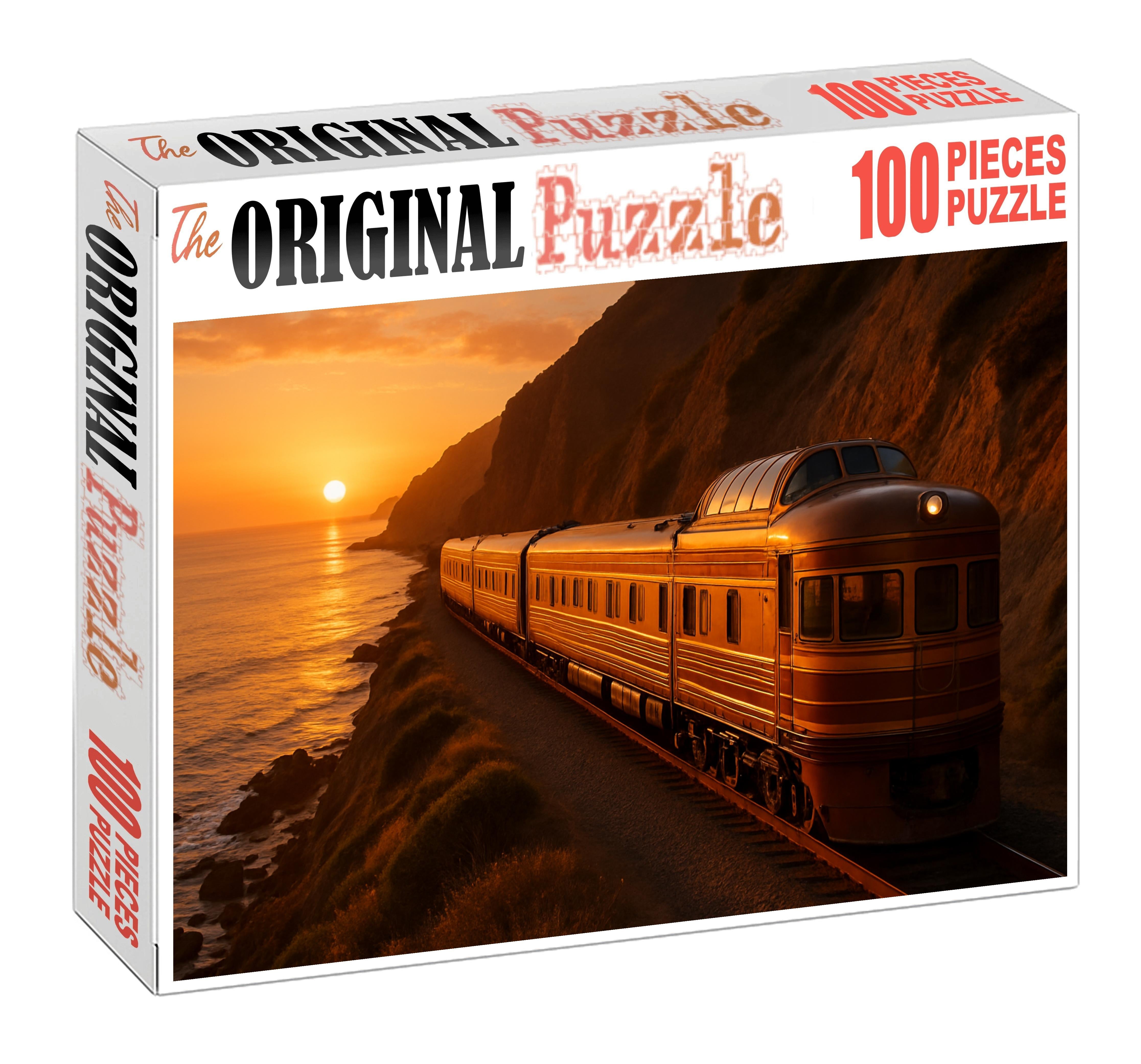Amber Sunset Panorama Observation Train Mini Puzzle