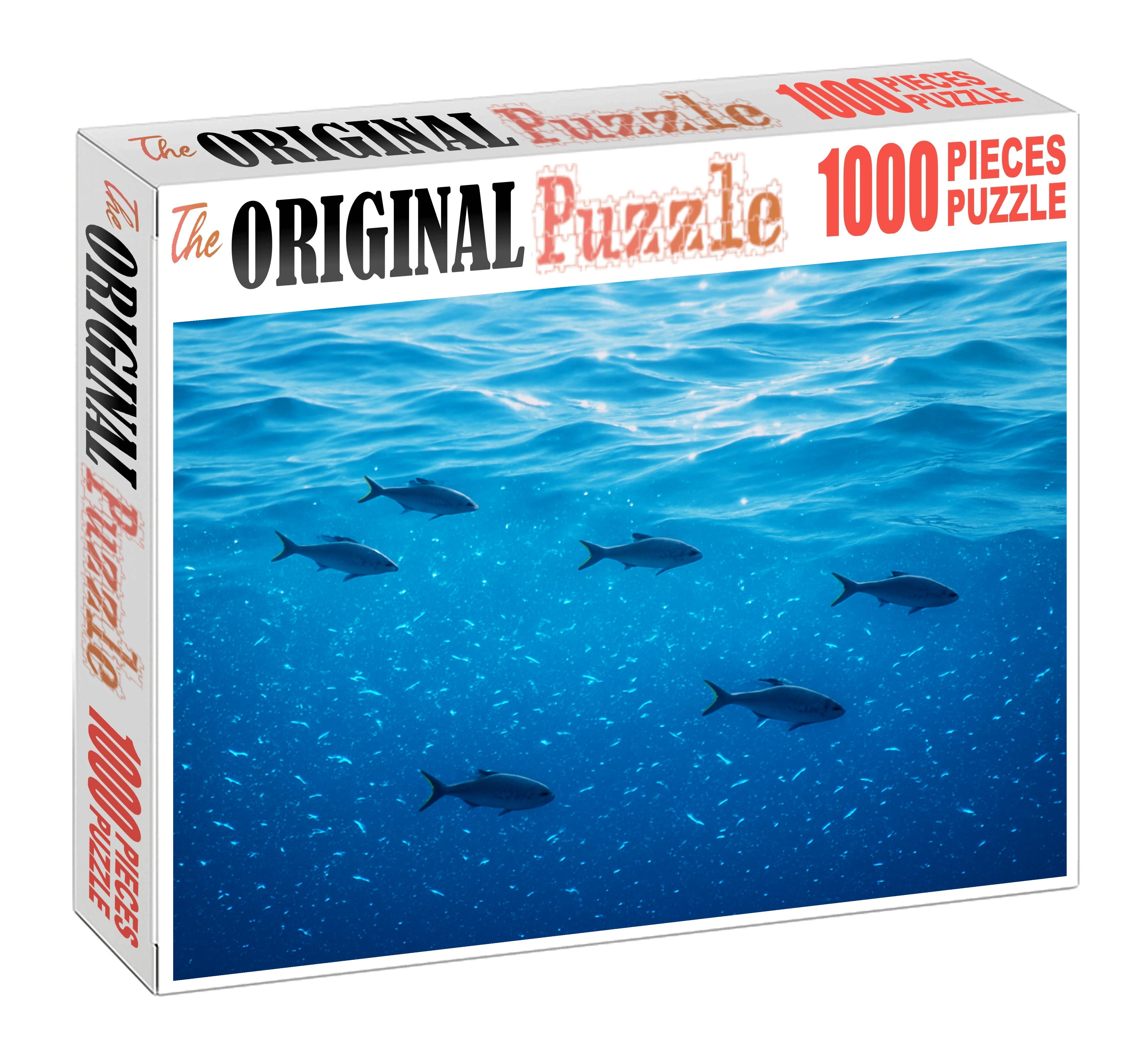 Cerulean Plankton Bloom Custom Jigsaw Puzzle