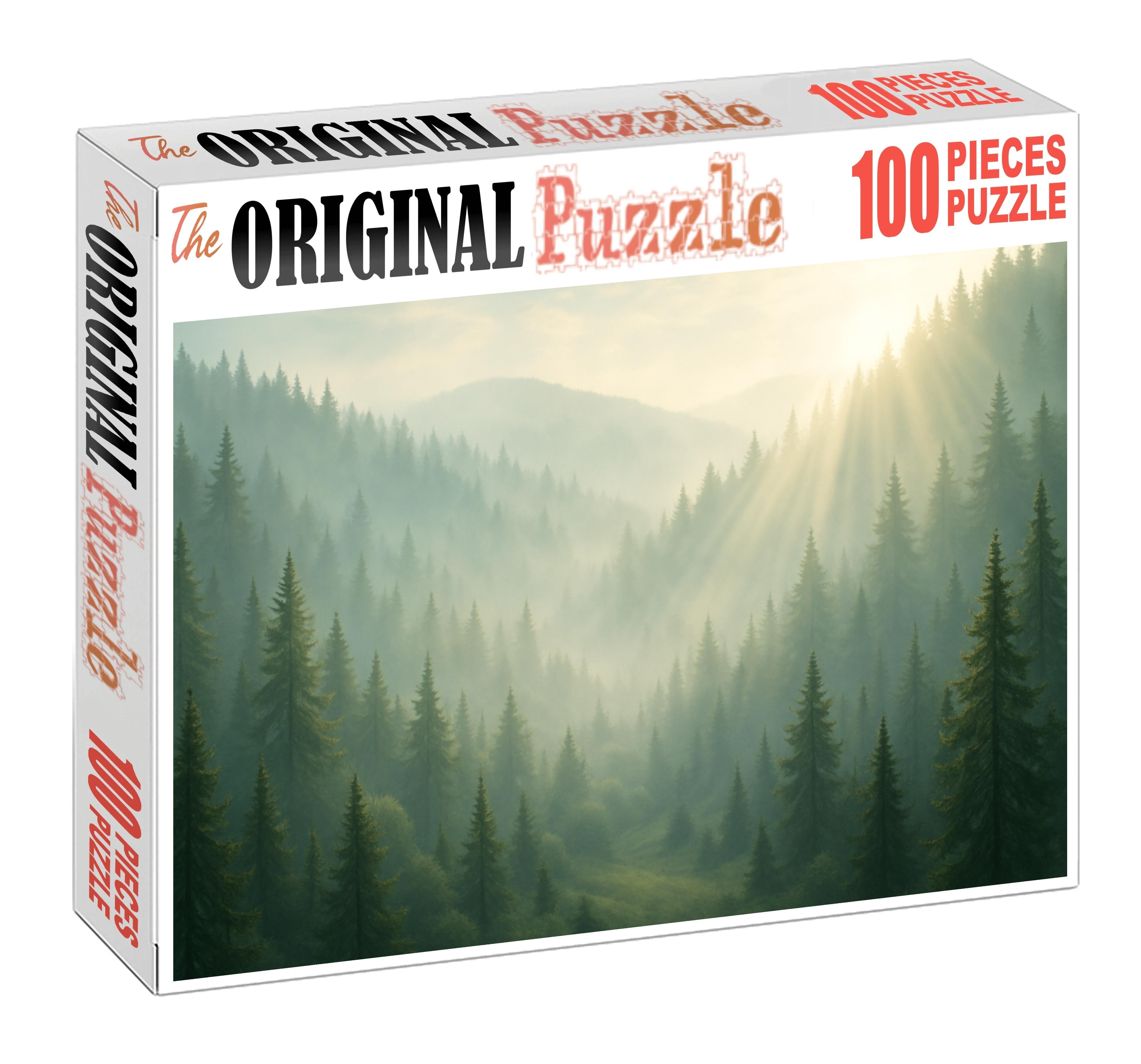Verdant Hillocks With Misty Veil Large Format Puzzle