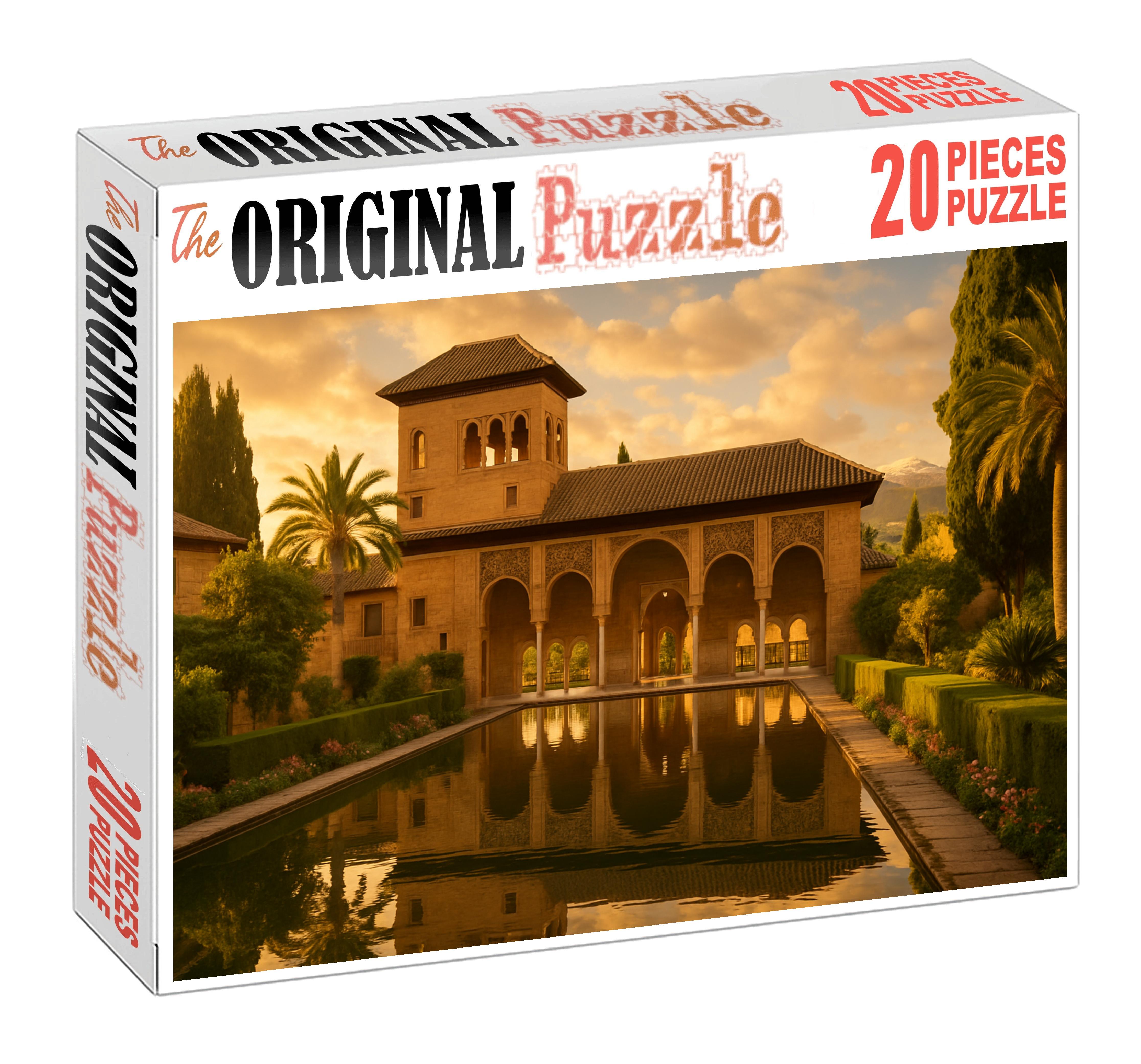 Alhambra Granada Spain  Recognized By 8190 Globally As An Exquisite Moorish Palace Custom Jigsaw Puzzle