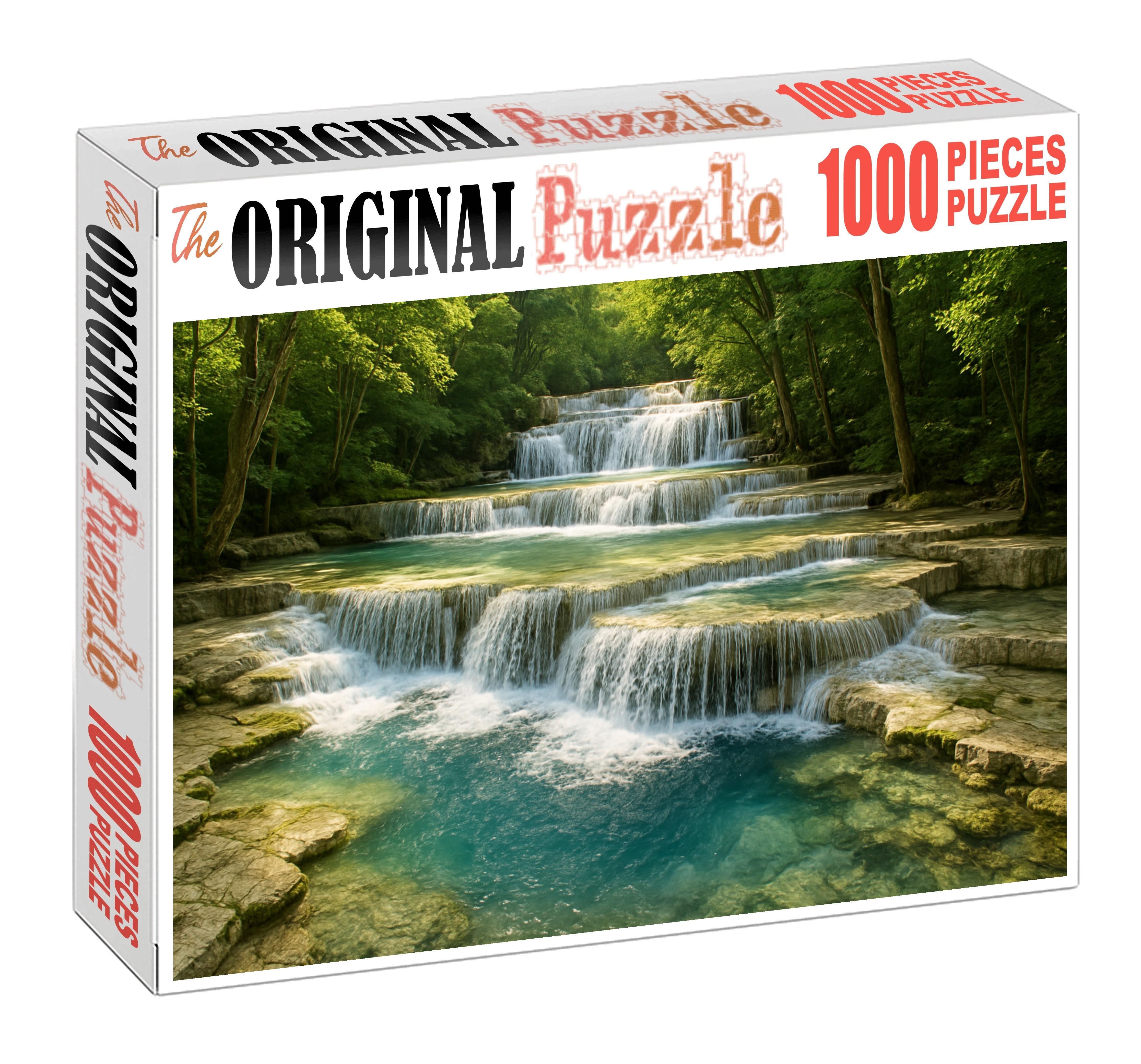 Sapphire Cascade Steps Premium Puzzle Pieces
