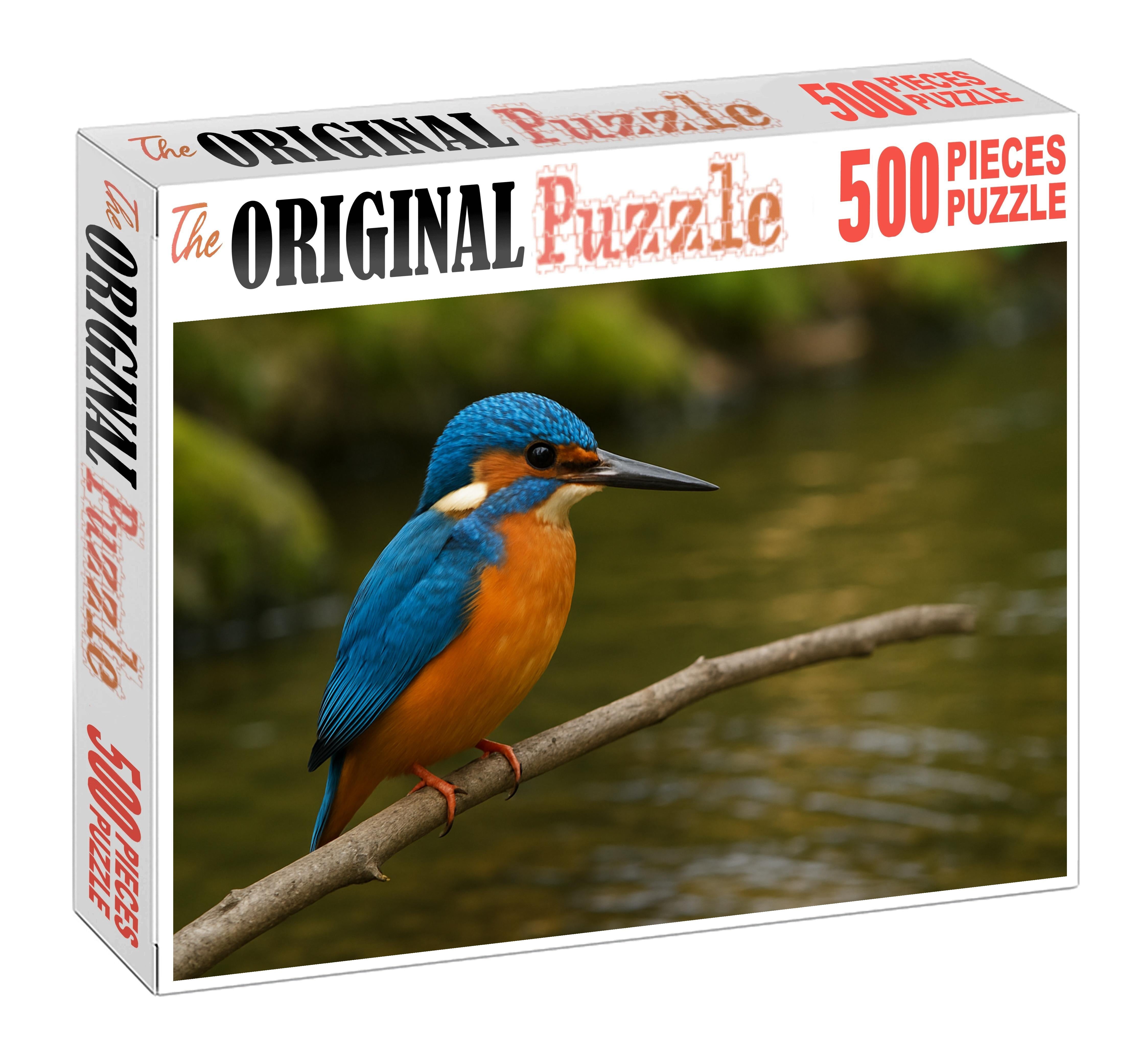 Azure Kingfisher Brilliant River Jewel Custom Jigsaw Puzzle