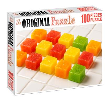 Citrus Medley Mosaic Diced Oranges Limes And Grapefruits On Ceramic Tiles 20 Piece Puzzle