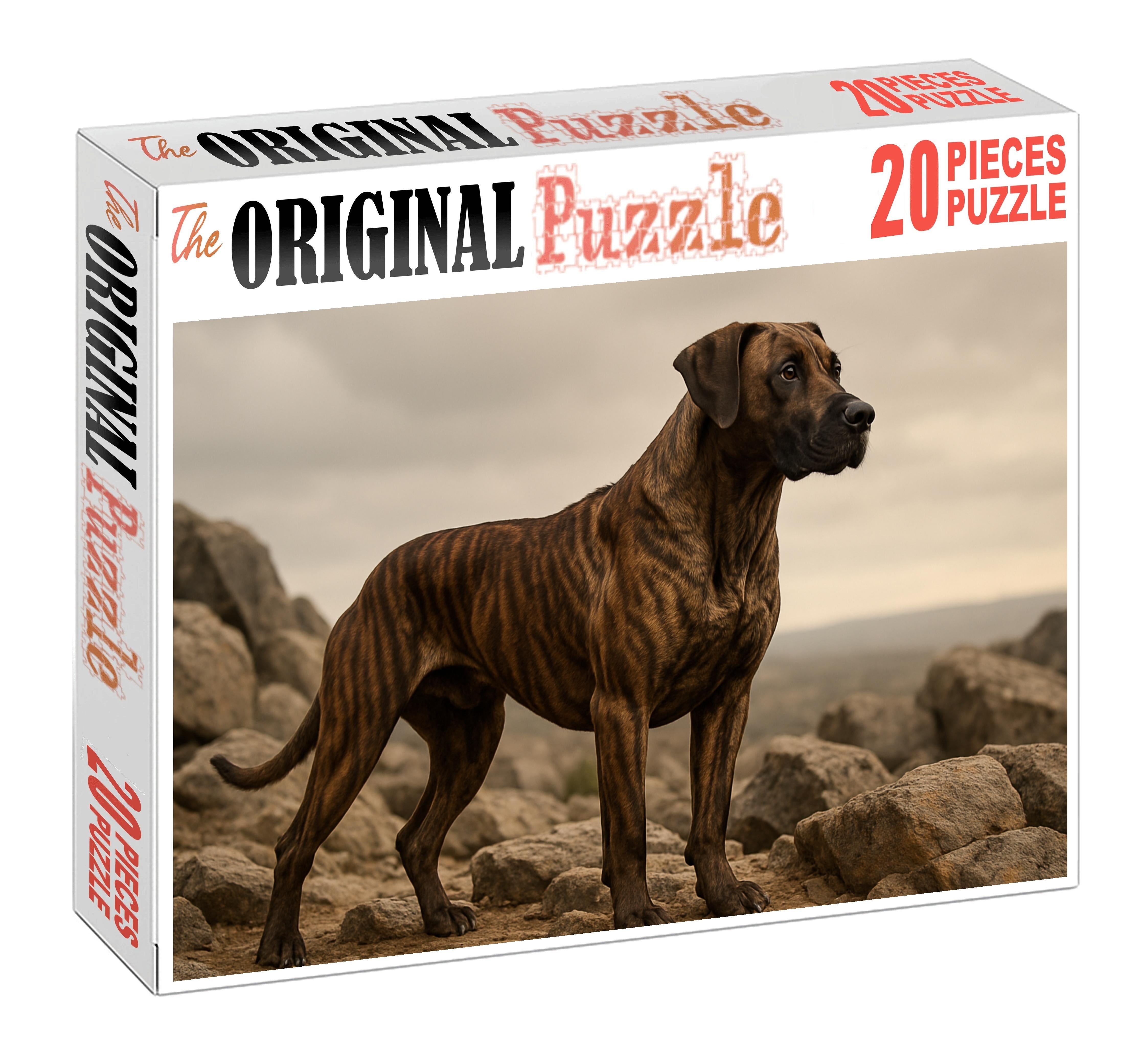 Brindle Ridge Striped Coat Working Dog With Steadfast Loyalty Puzzle Collection