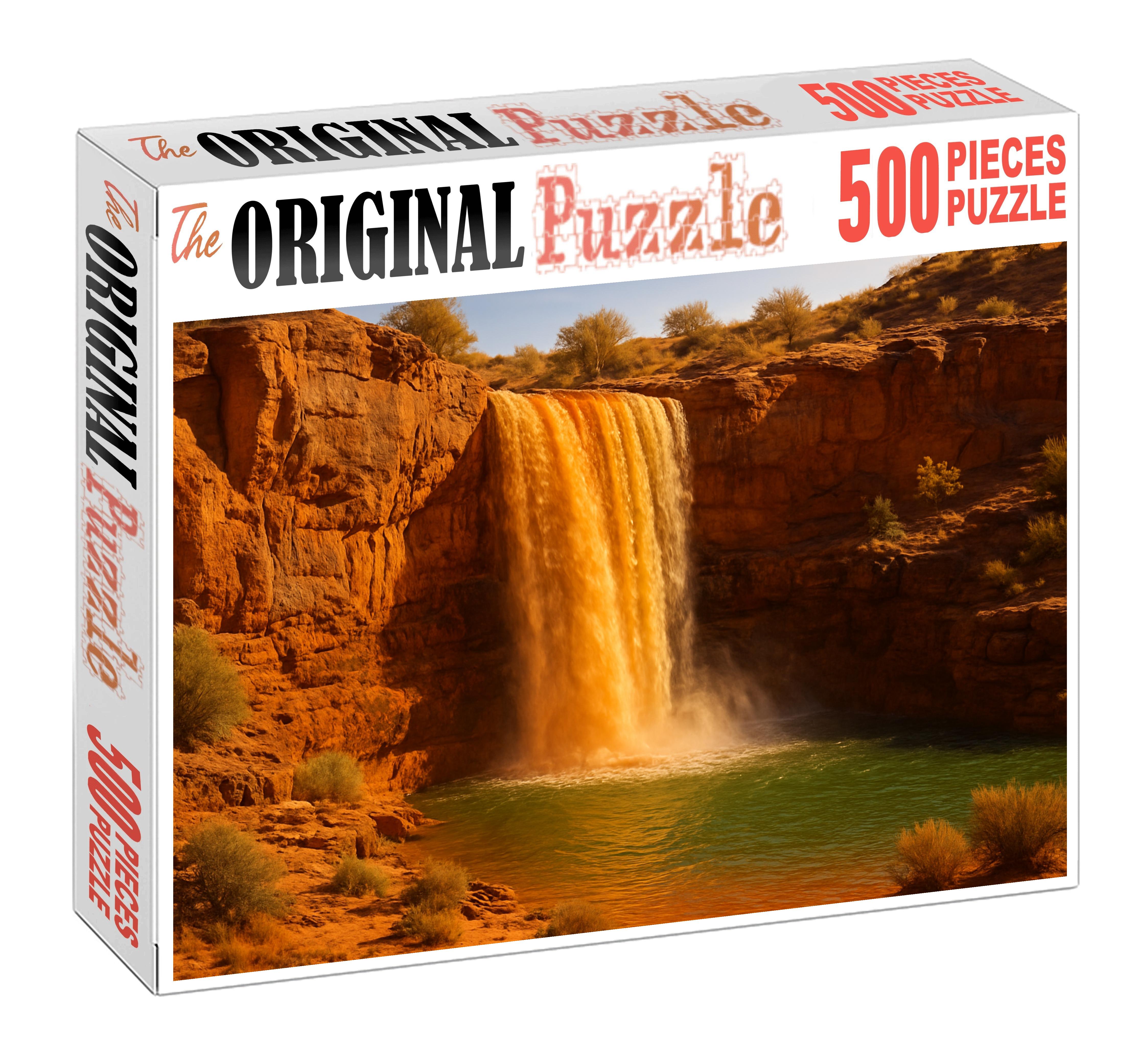 Amber Cascade Of The Ancient Bluff 200 Piece Puzzle