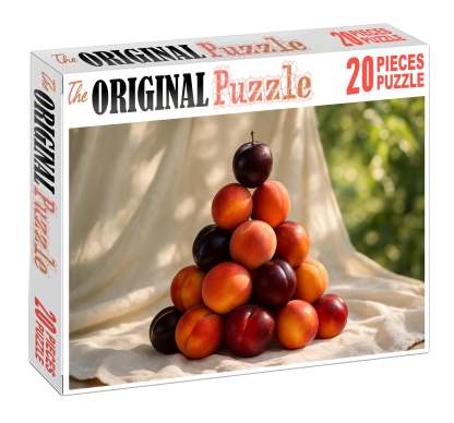 Stone Fruit Cascade Peach Plum And Nectarine Tower Large Format Puzzle