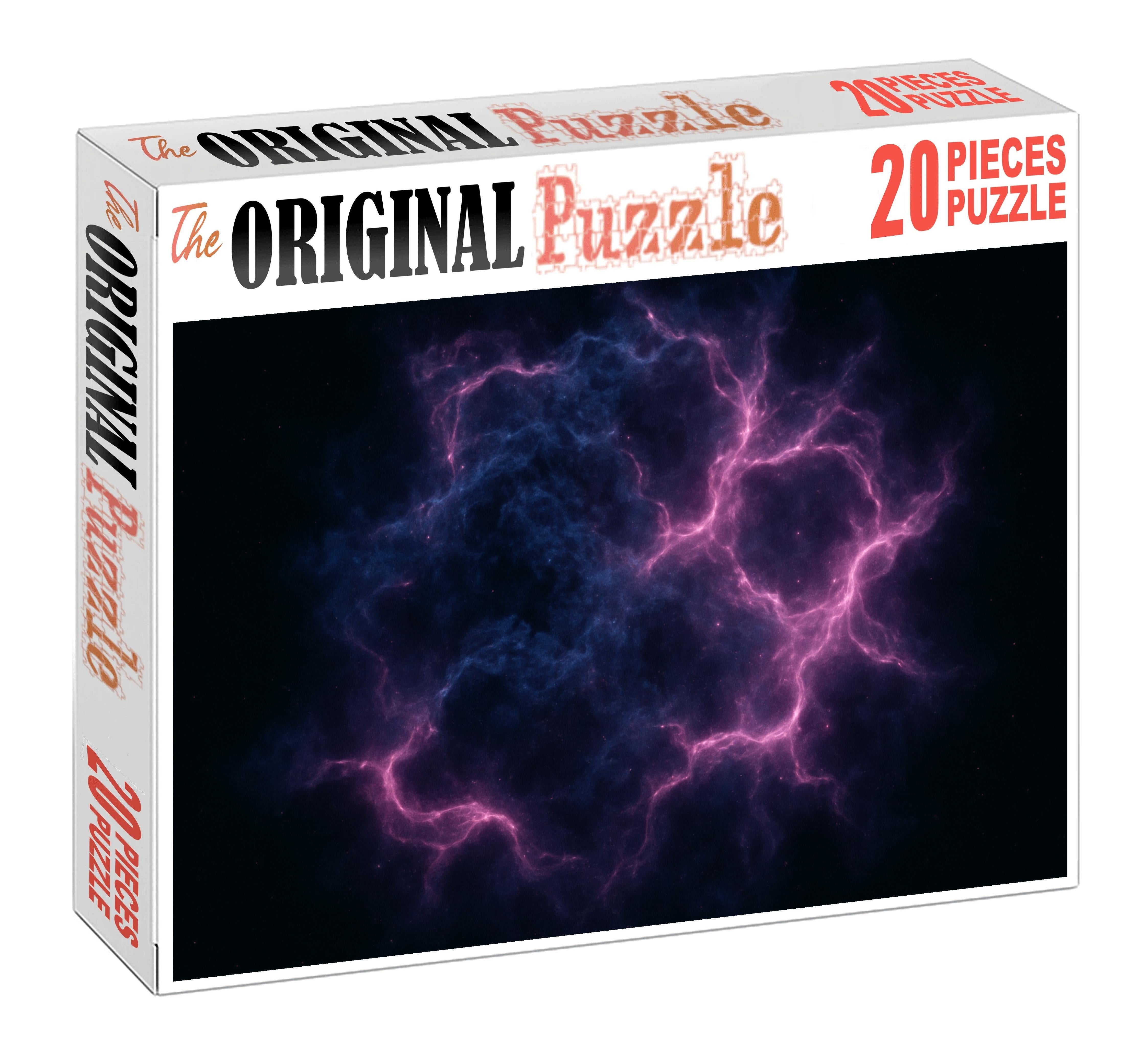 Glowing Molecular Cloud Swirl Unique Puzzle Design