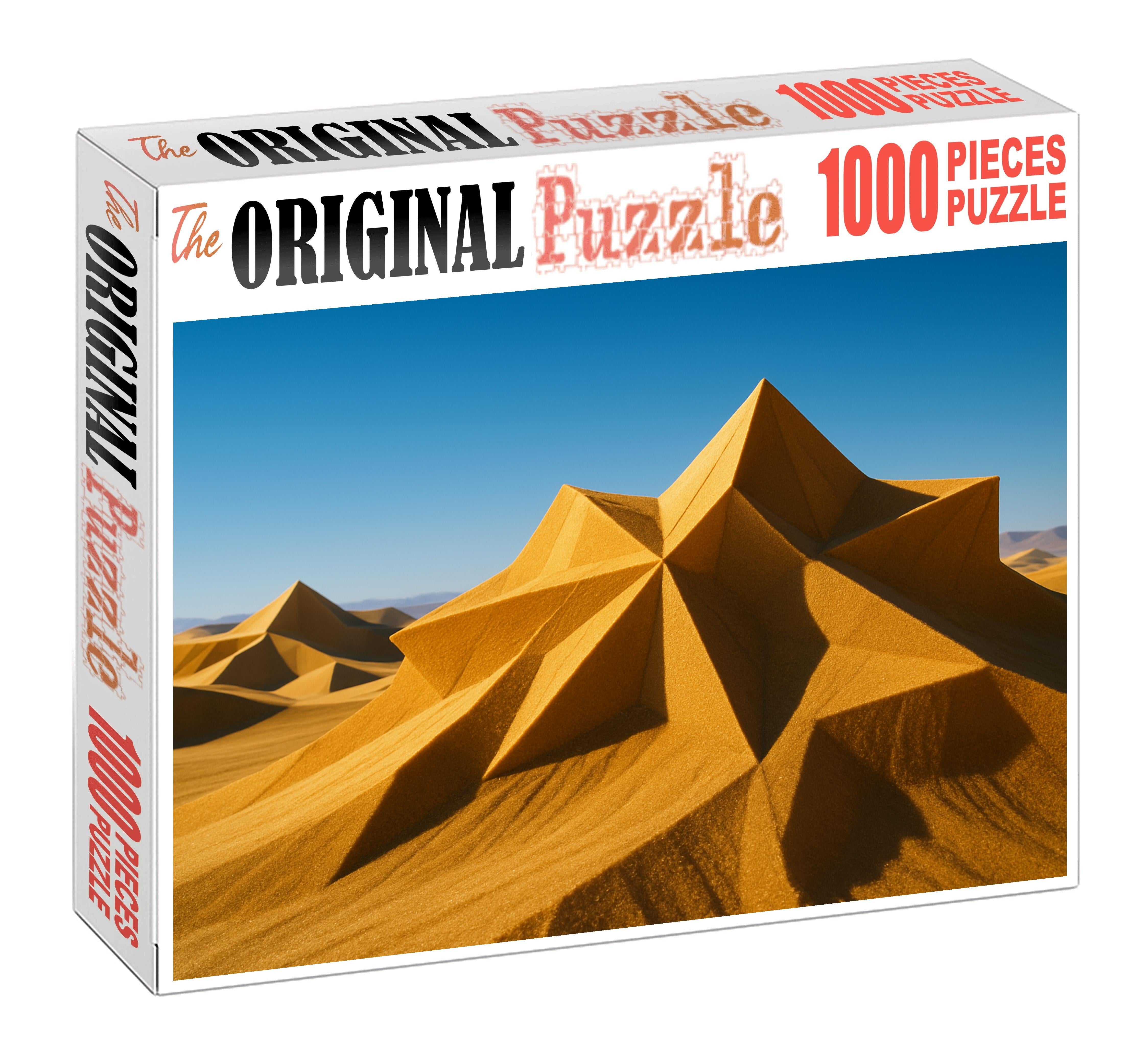 Golden Crest Expanse Radiant Peaks Under Midday Sky Puzzle For Kids