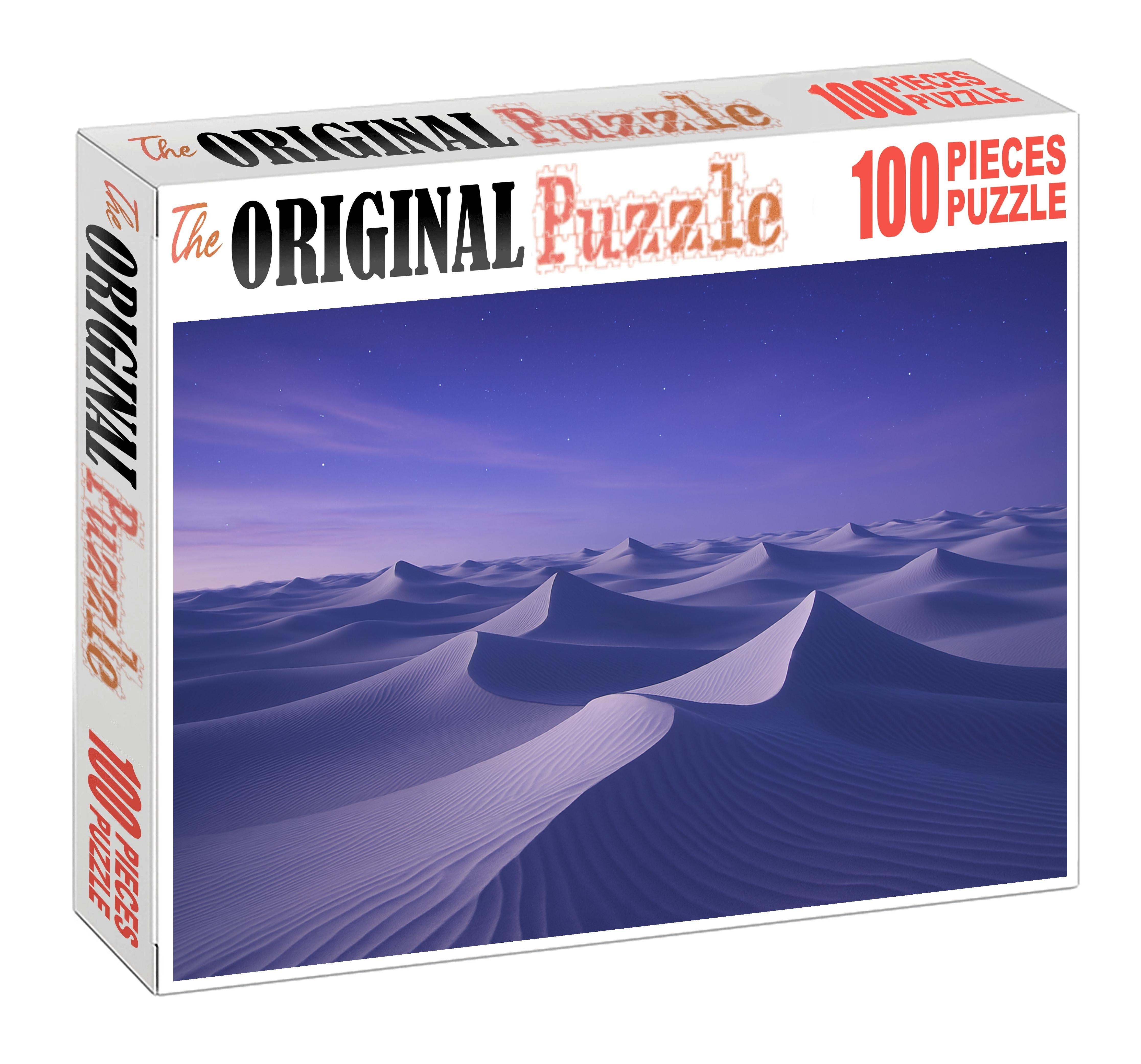 Silver Mirage Gleaming White Dunes Under Twilight Hues Large Format Puzzle