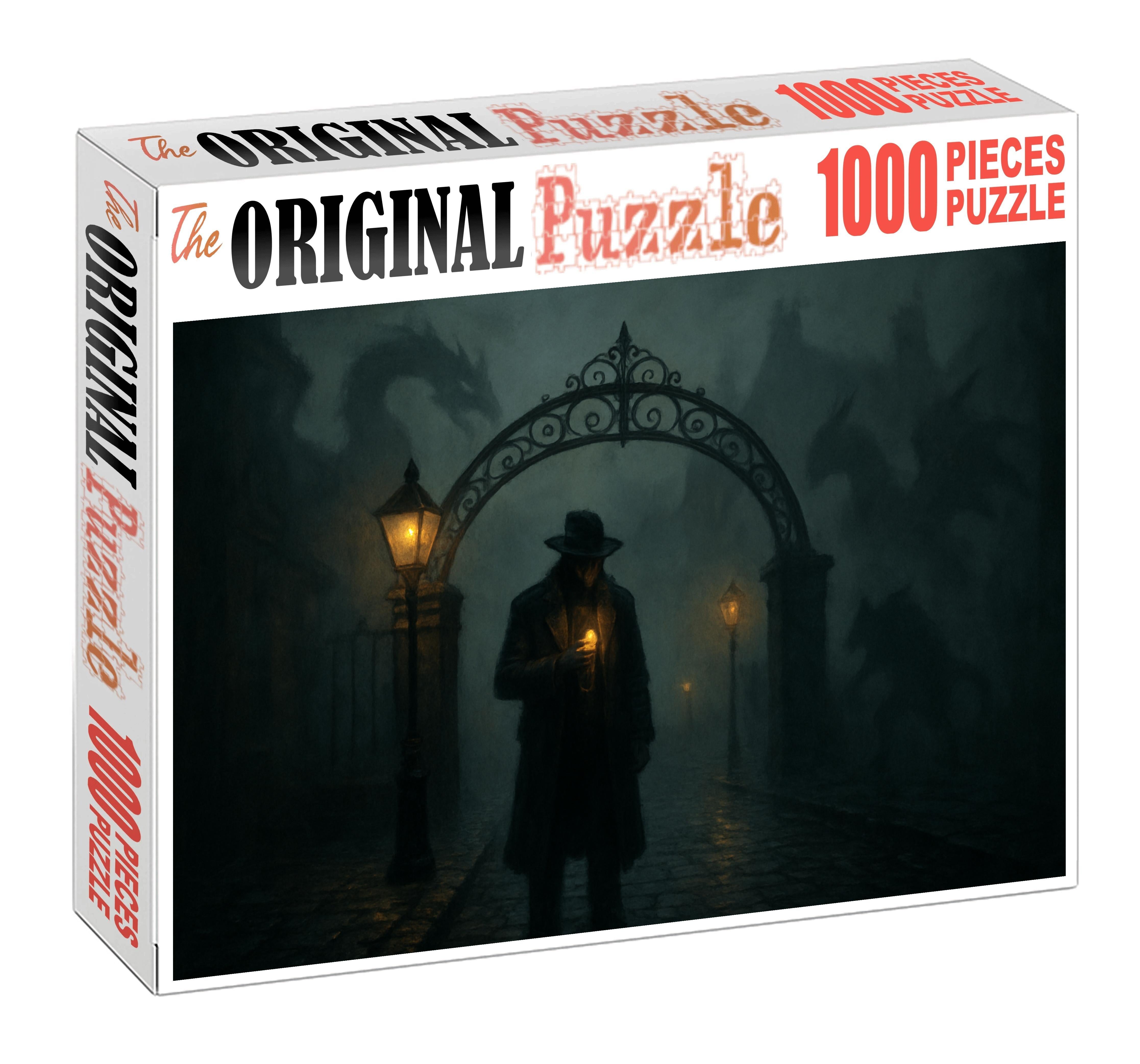 Fantasy Noir Underworld Mystical Crime And Shadowy Deals Custom Jigsaw Puzzle