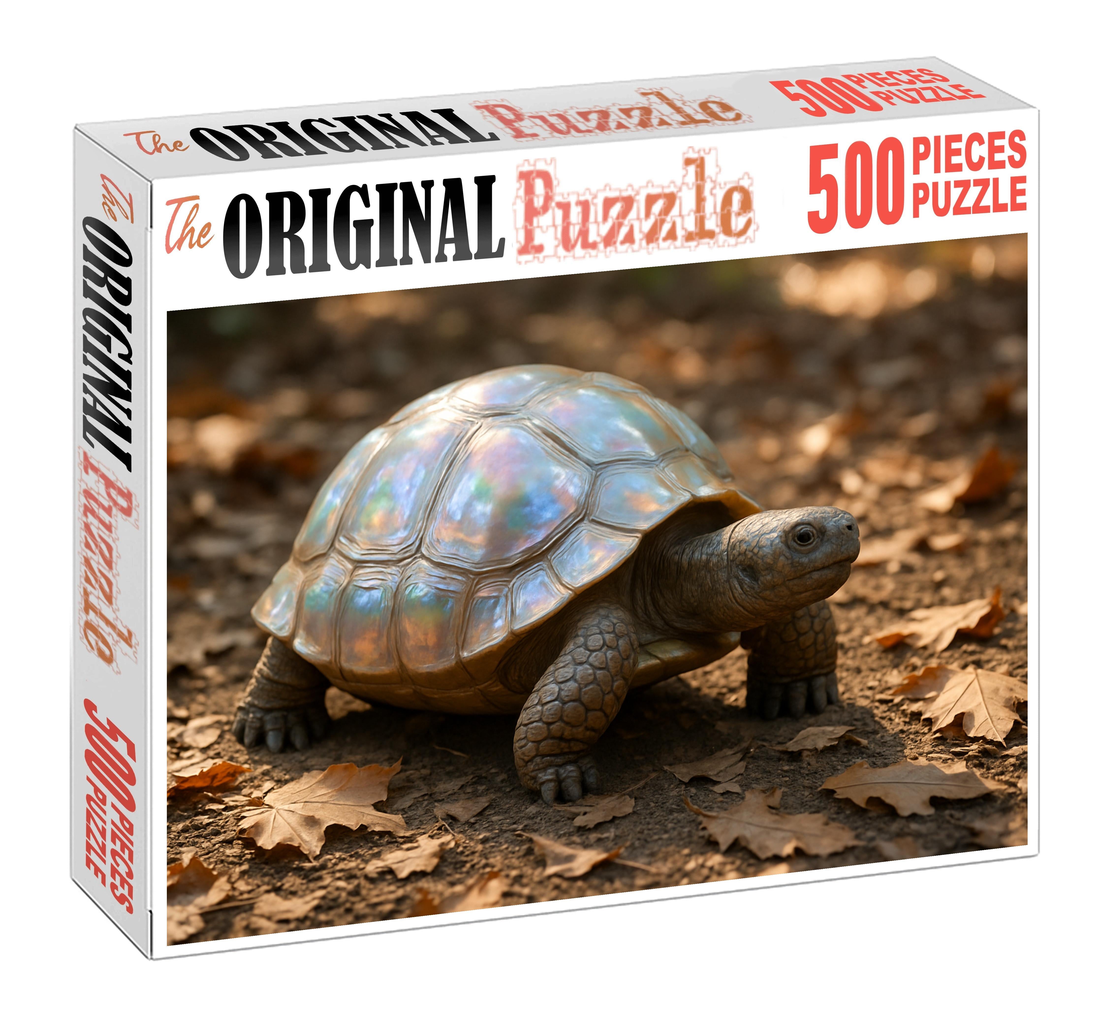 Pearl-backed Tortoise Slow-moving Reptile With Iridescent Shell And Herbivorous Diet Puzzle Collection