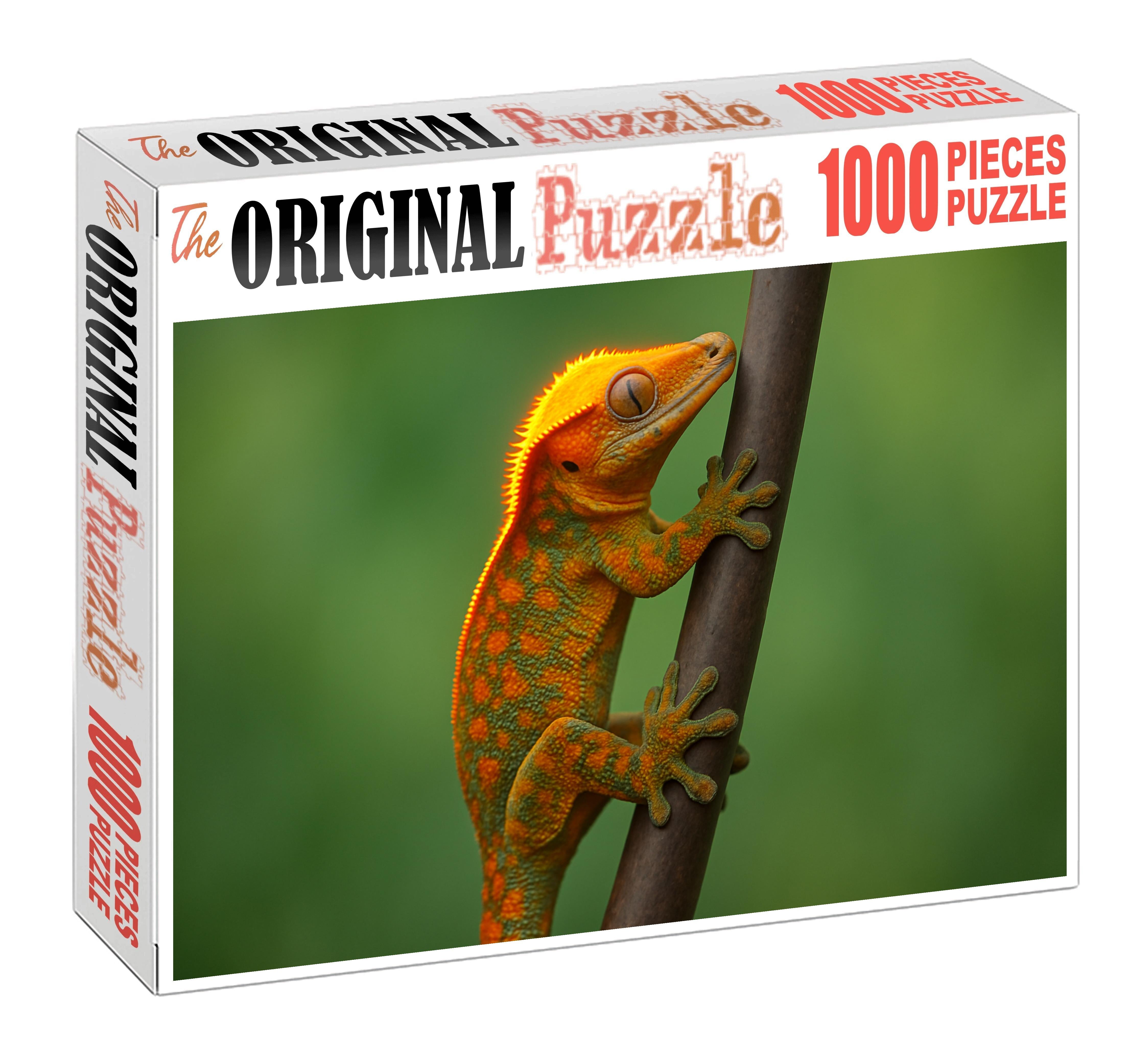 Celestial Crowned Gecko Arboreal Reptile With Bright Crest And Sticky Toes Puzzle Fun