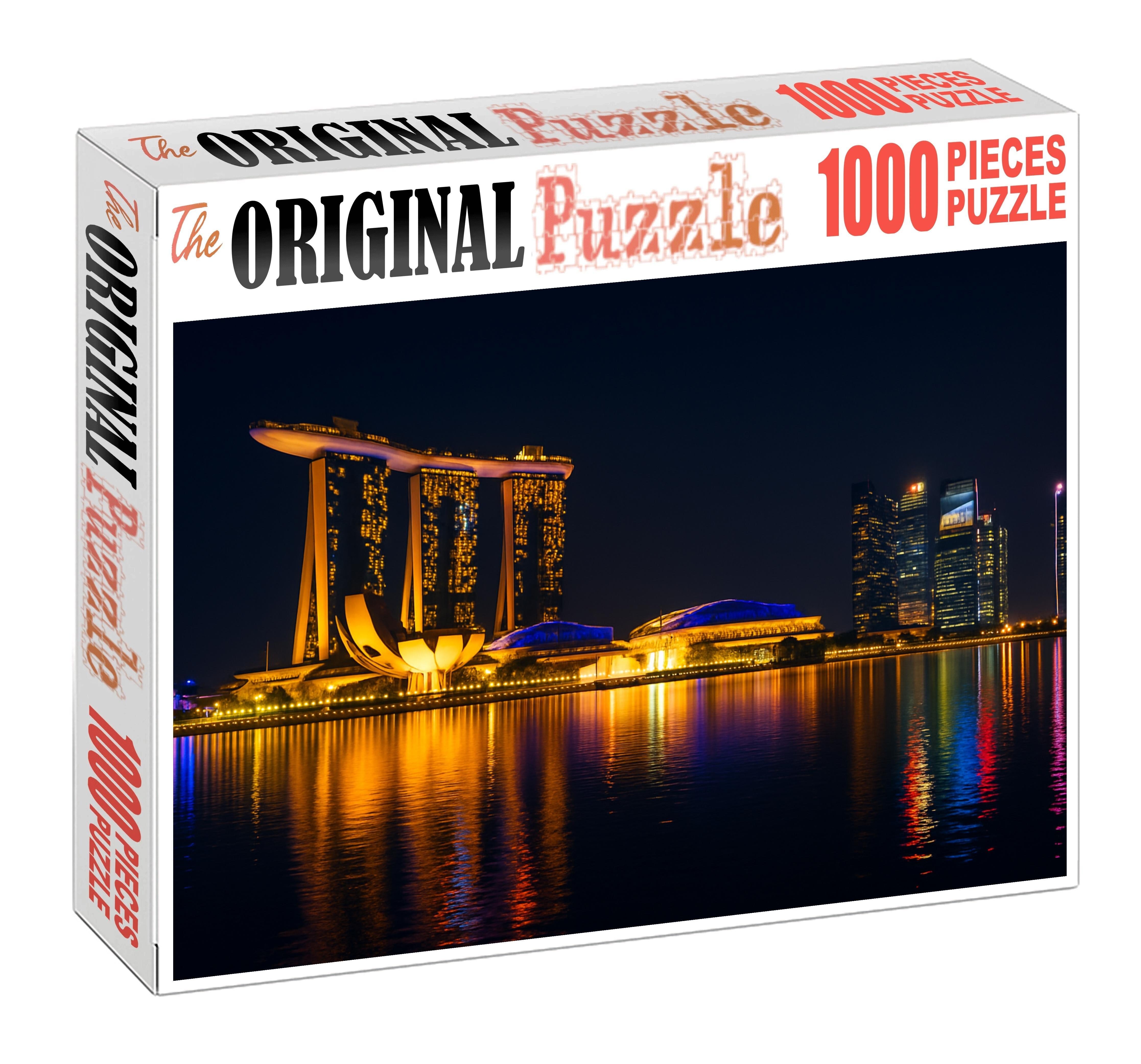 Singapore Marina Bay Skyline Globally Ranked Among The Top Modern Waterfront Skylines For Its Futuristic Aesthetics 200 Piece Puzzle