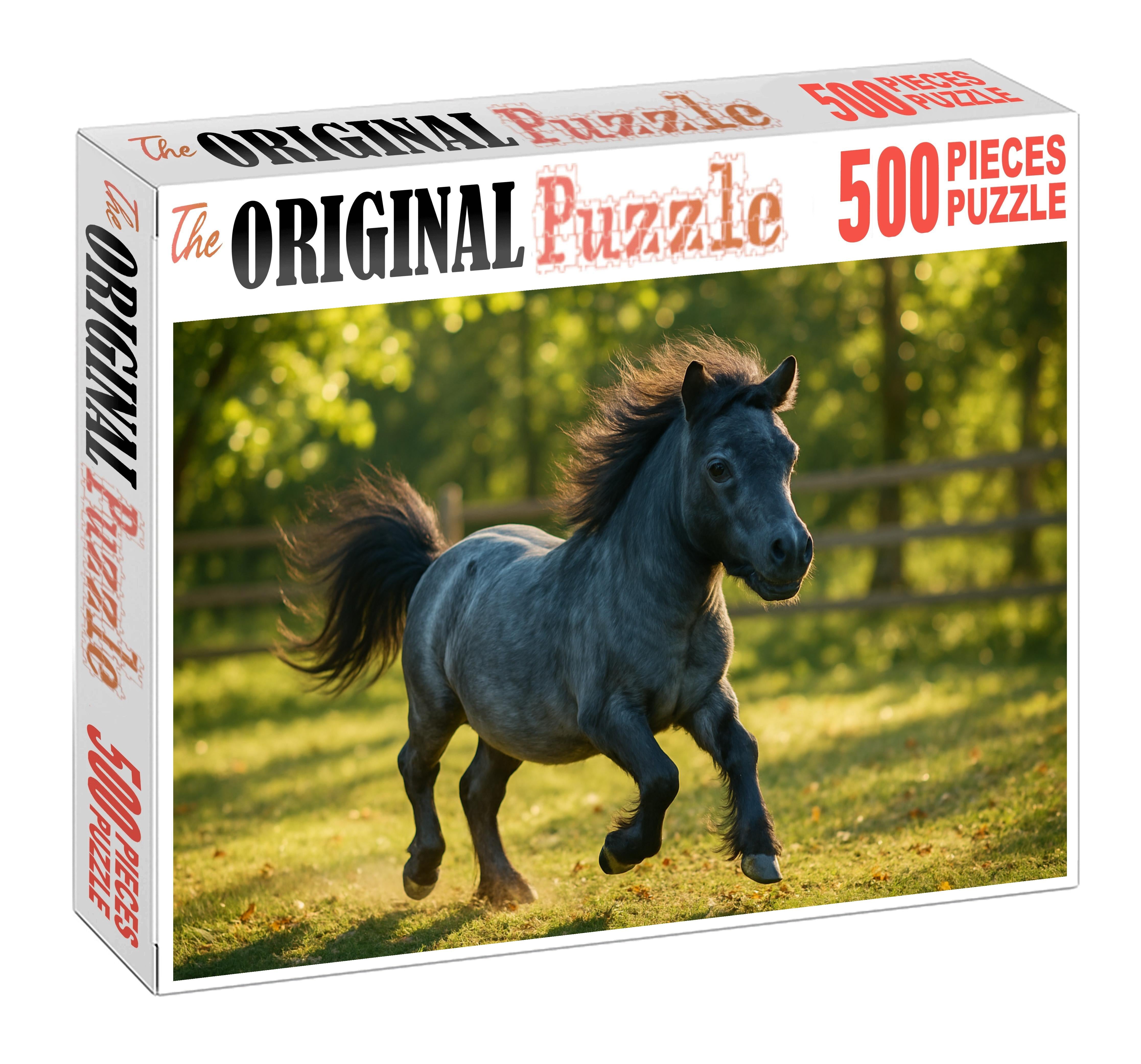 Sapphire Glimmer Pony Petite Blue Roan With Spirited Charm Puzzle Collection