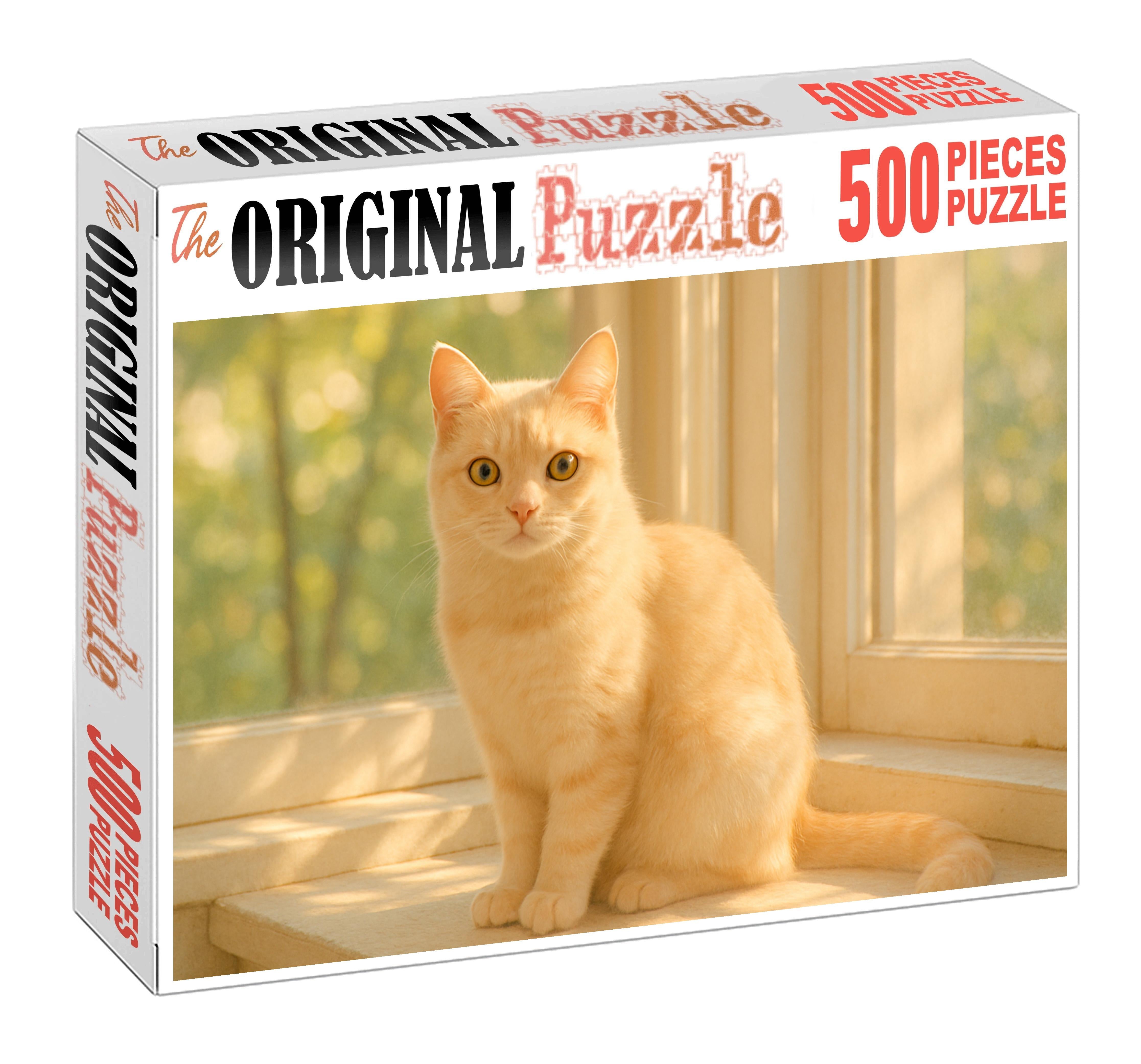 Coral Breeze Delicate Cream And Peach Coat With Gentle Temperament Mini Puzzle