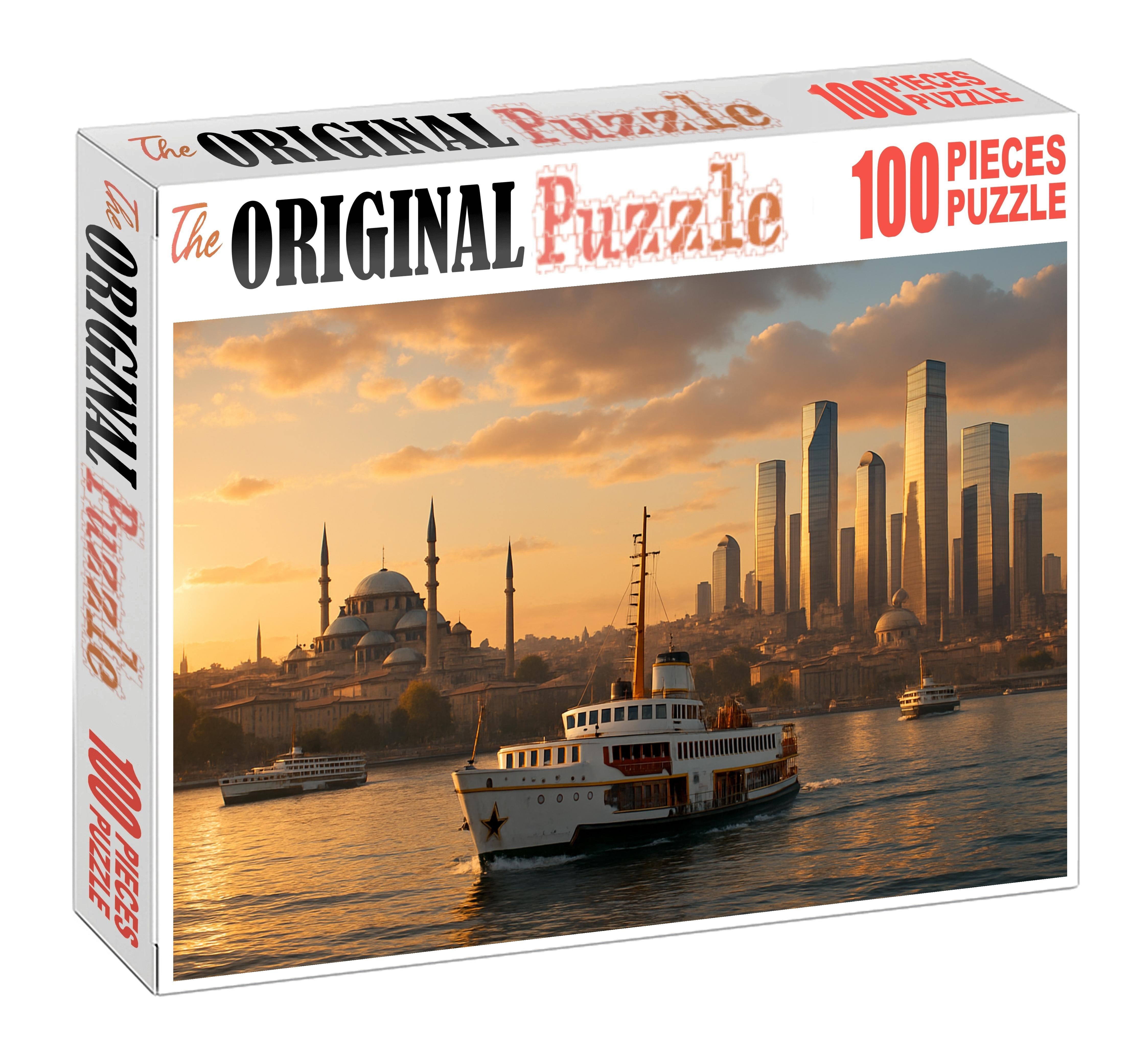 Istanbul Bosphorus Skyline A Fusion Of Ancient Domes And Modern Skyscrapers Bridging Two Continents Puzzle For Kids