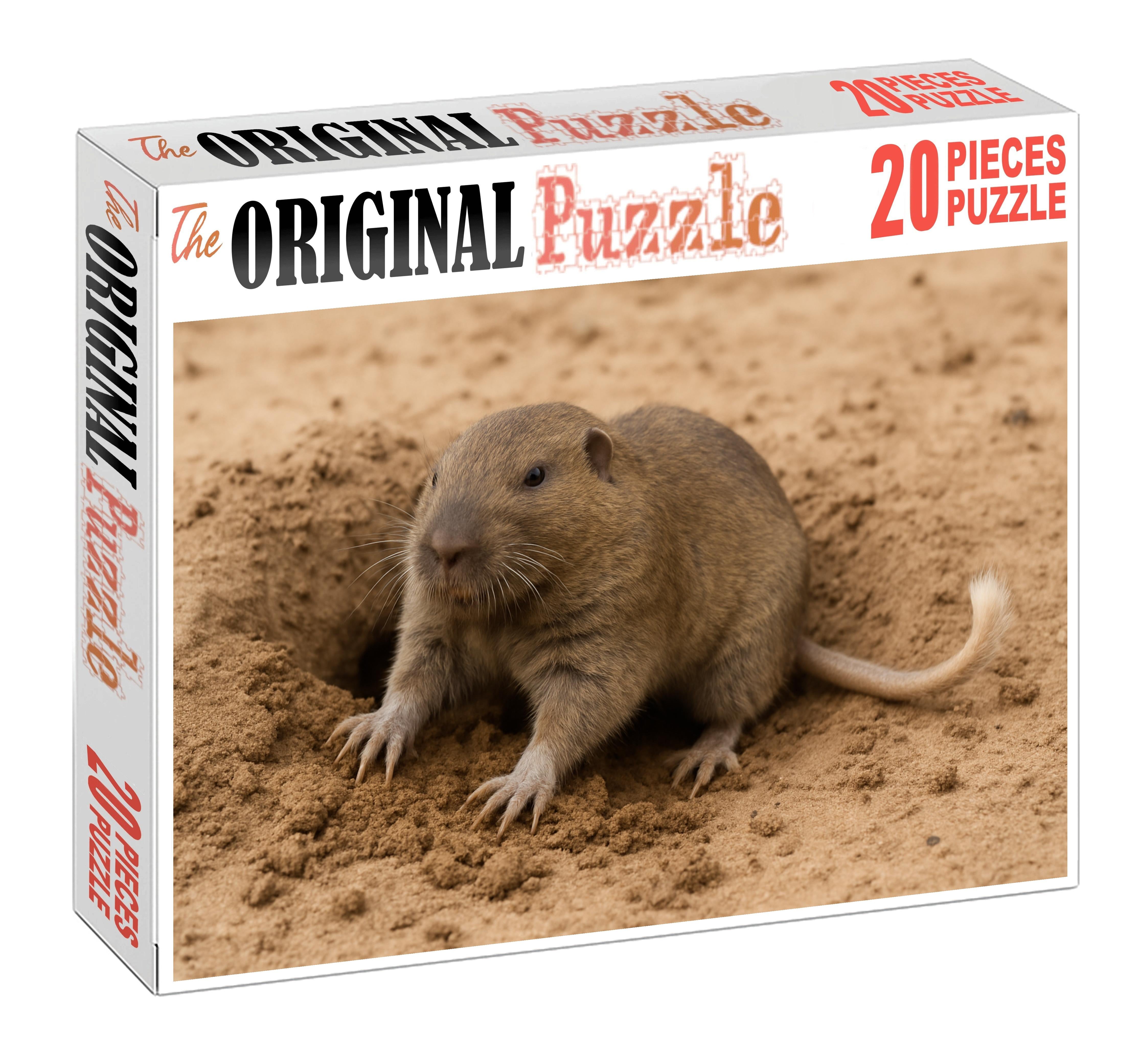 Ivory-tailed Burrower Compact Rodent With Strong Claws And Long Tail Puzzle Fun